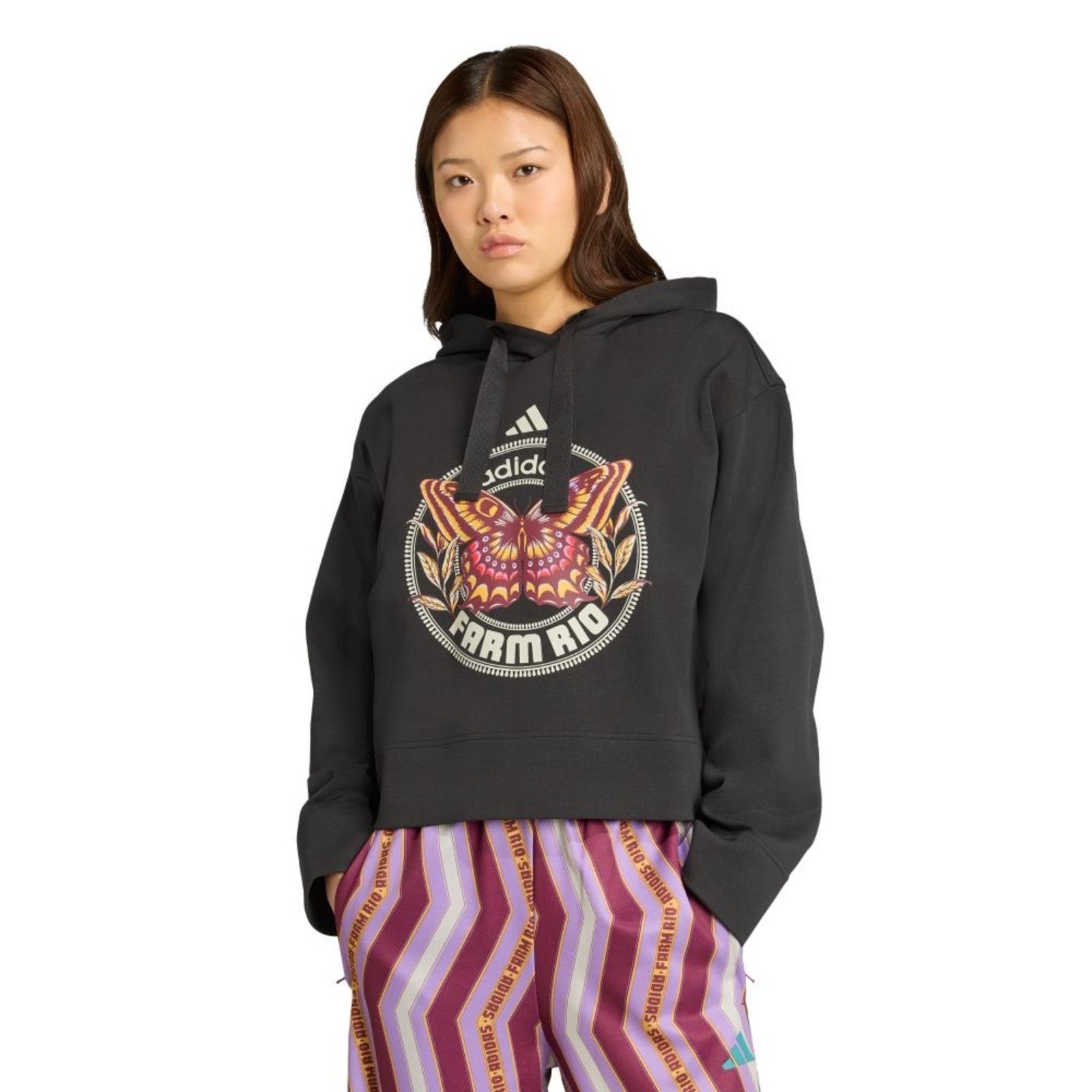 Blusa de moletom com capuz adidas X Farm adidas Sportswear Preto
