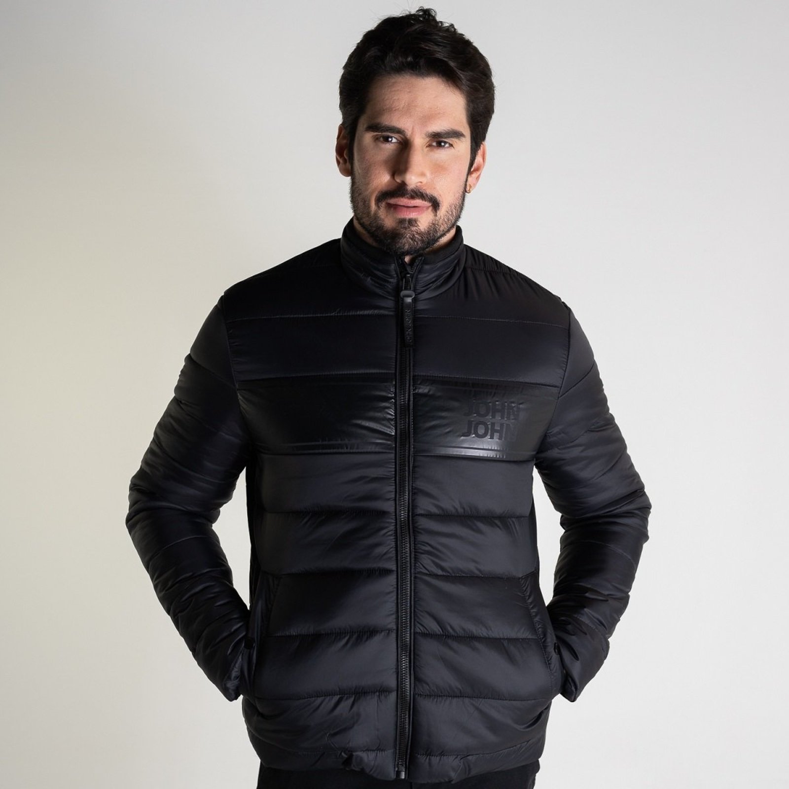 Jaqueta John John Puffer Preta
