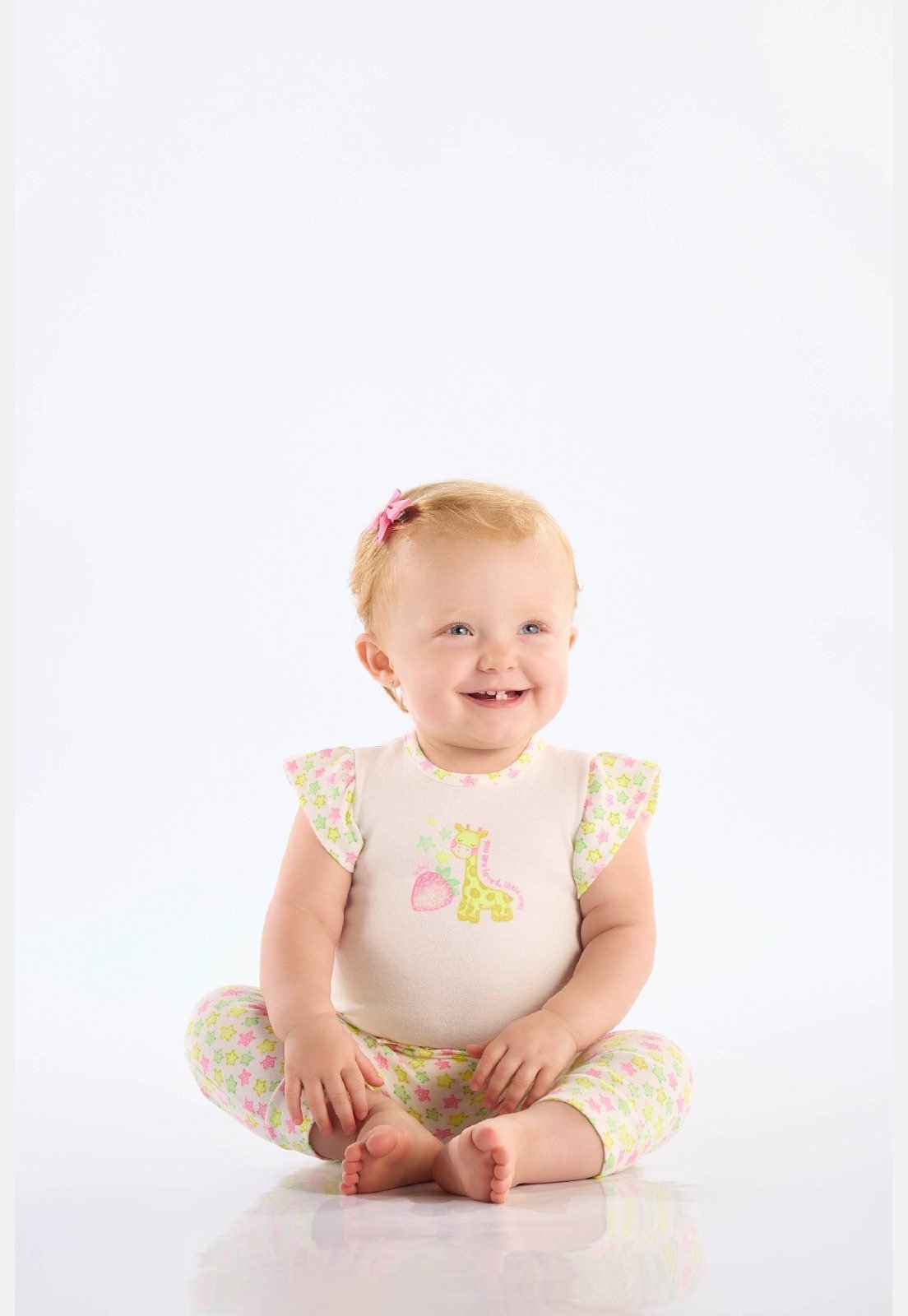 Infantil - Conjunto Body Calça Menina Up Baby Branco