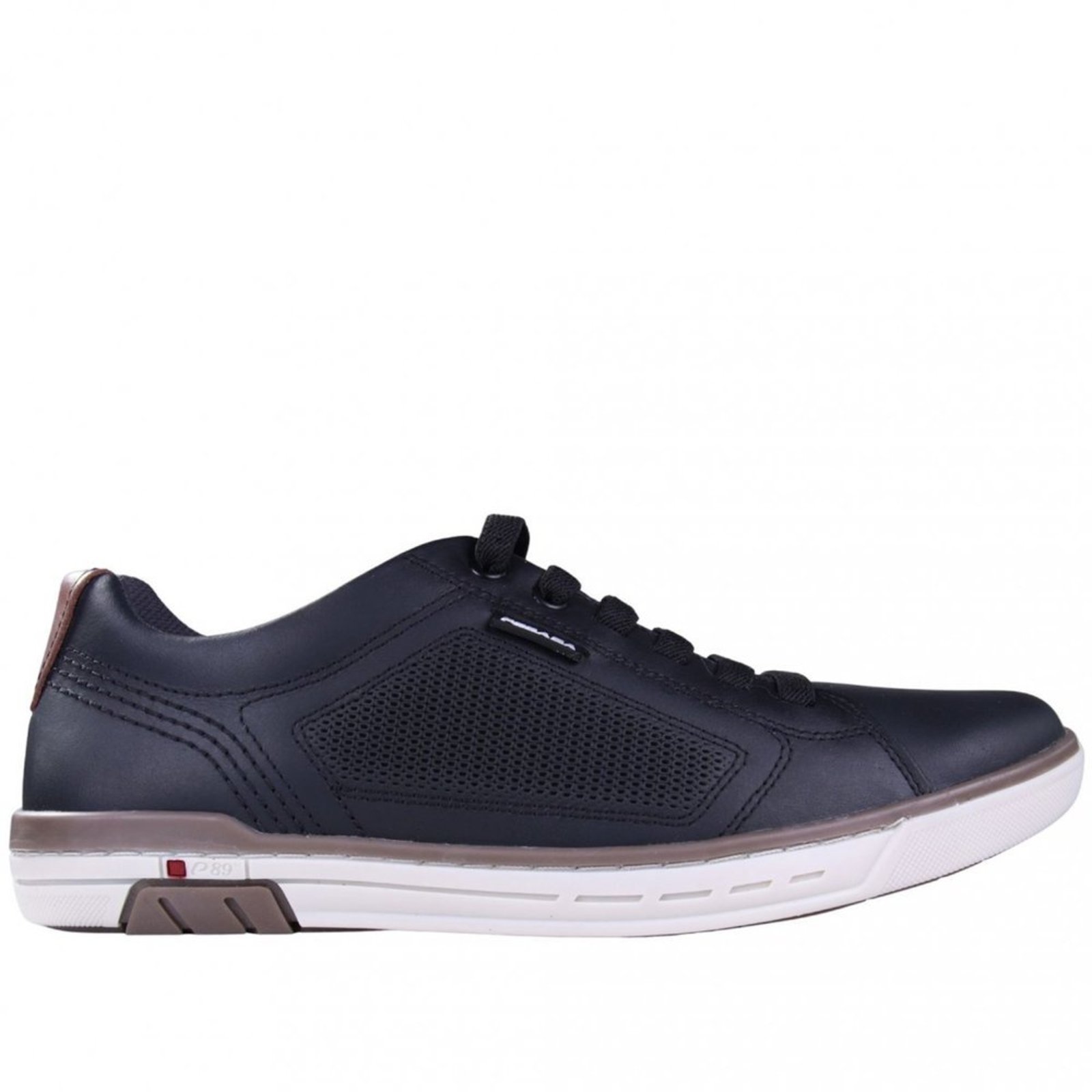 Sapatênis Masculino Washed em Couro Pegada 119312 Pegada Preto
