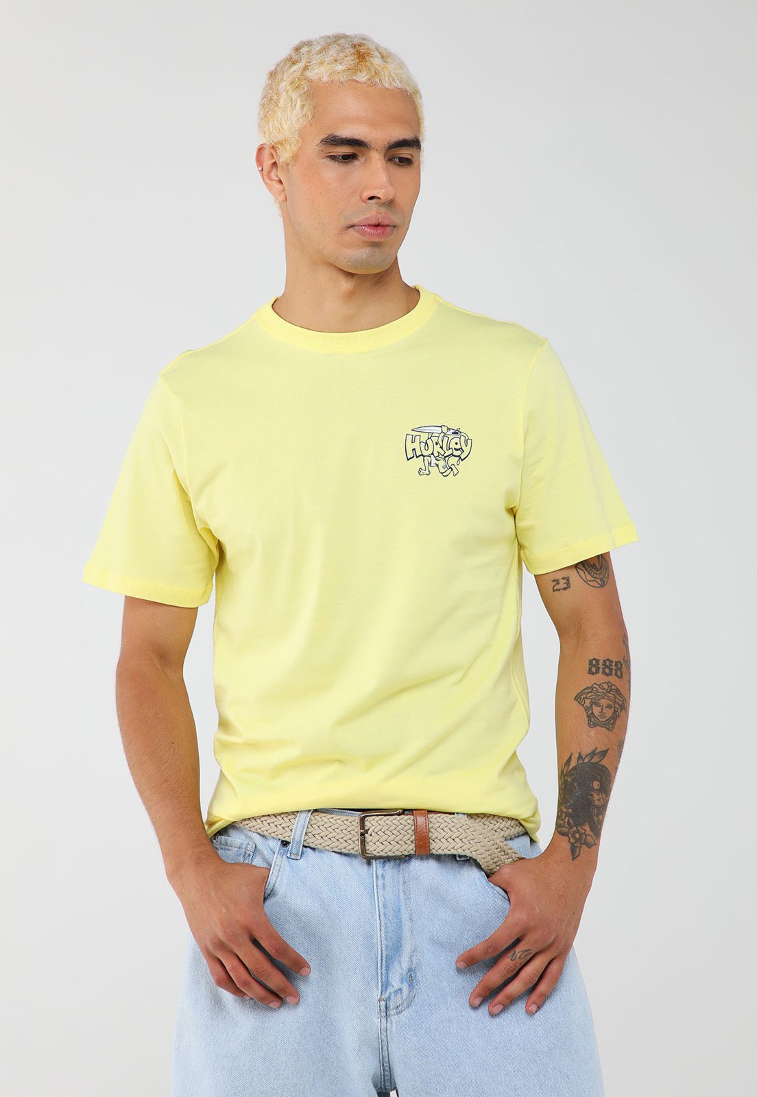 Camiseta Masculina Hurley Silk Crazy Boy Amarelo