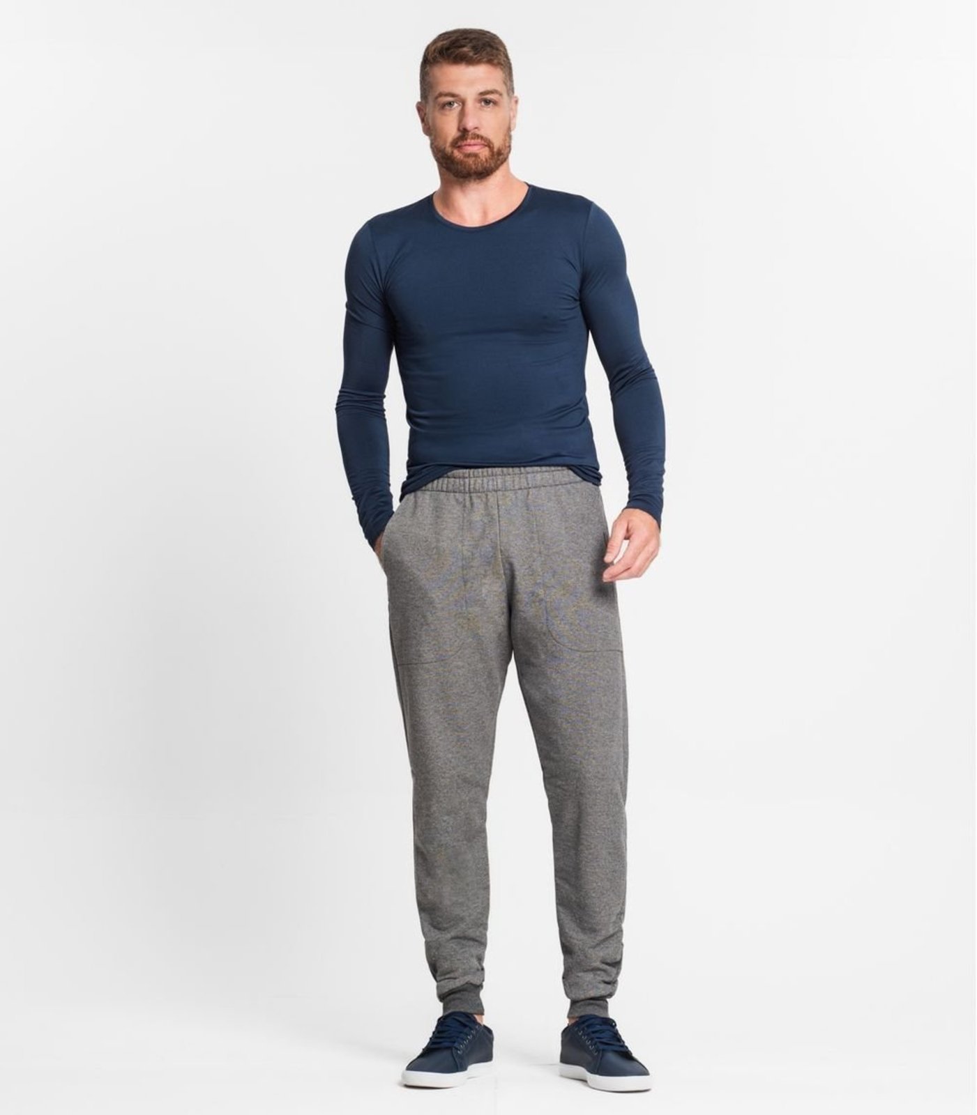 Calça Masculina Em Moletom Peluciado Diametro Cinza