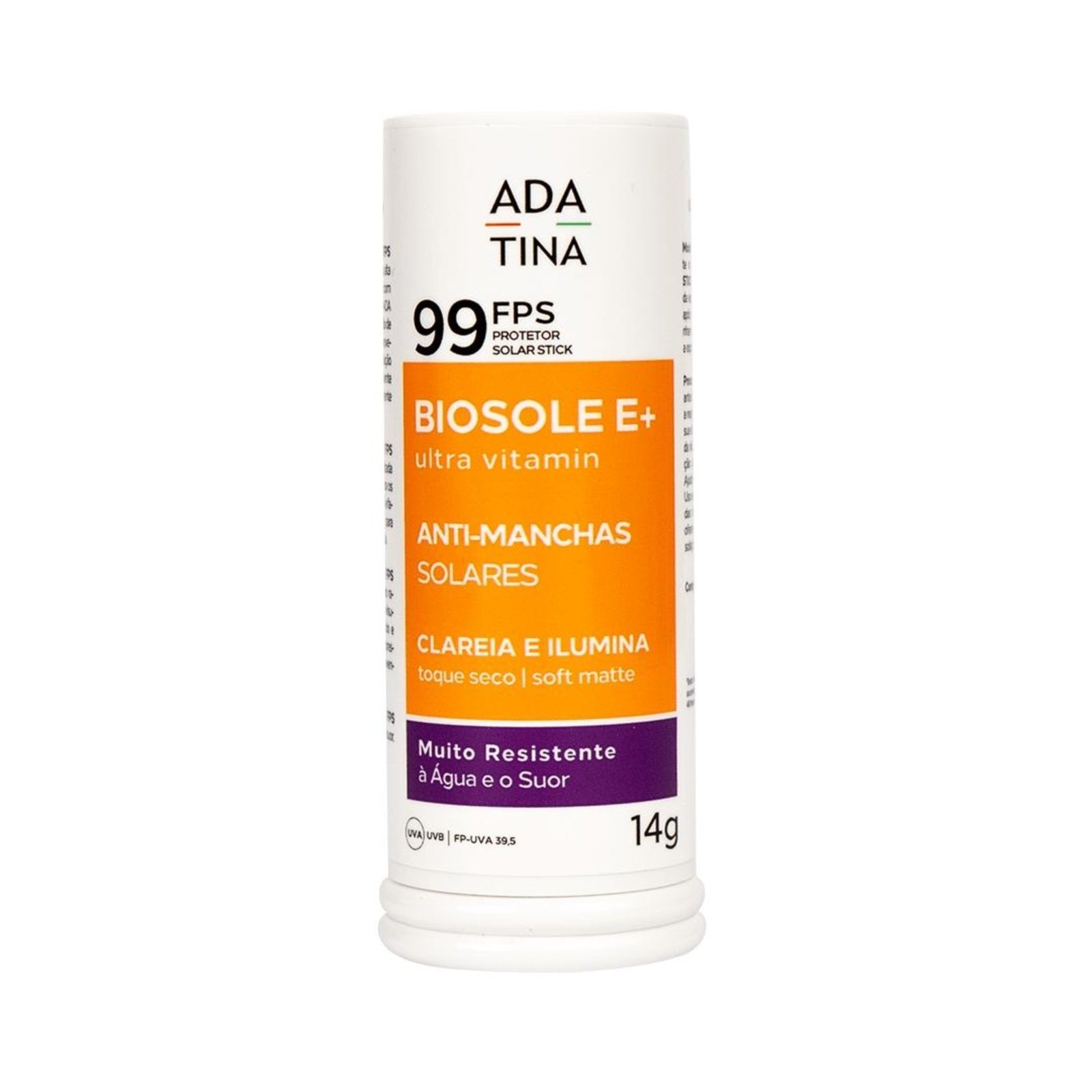 Protetor Solar Stick Ada Tina Biosole E+ Fps99 Anti Manchas 14 g Incolor