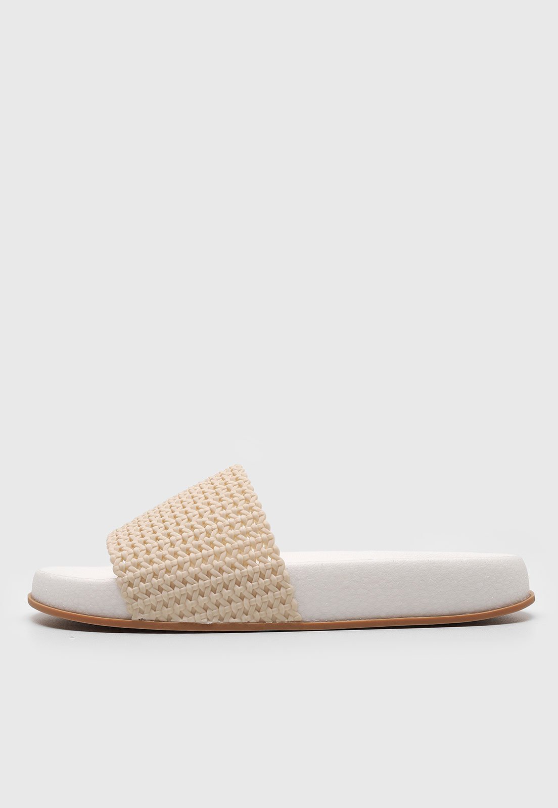 Vista 2 Rasteira Moleca Tira Trançada Off-White off-white white MOLECA off-white white