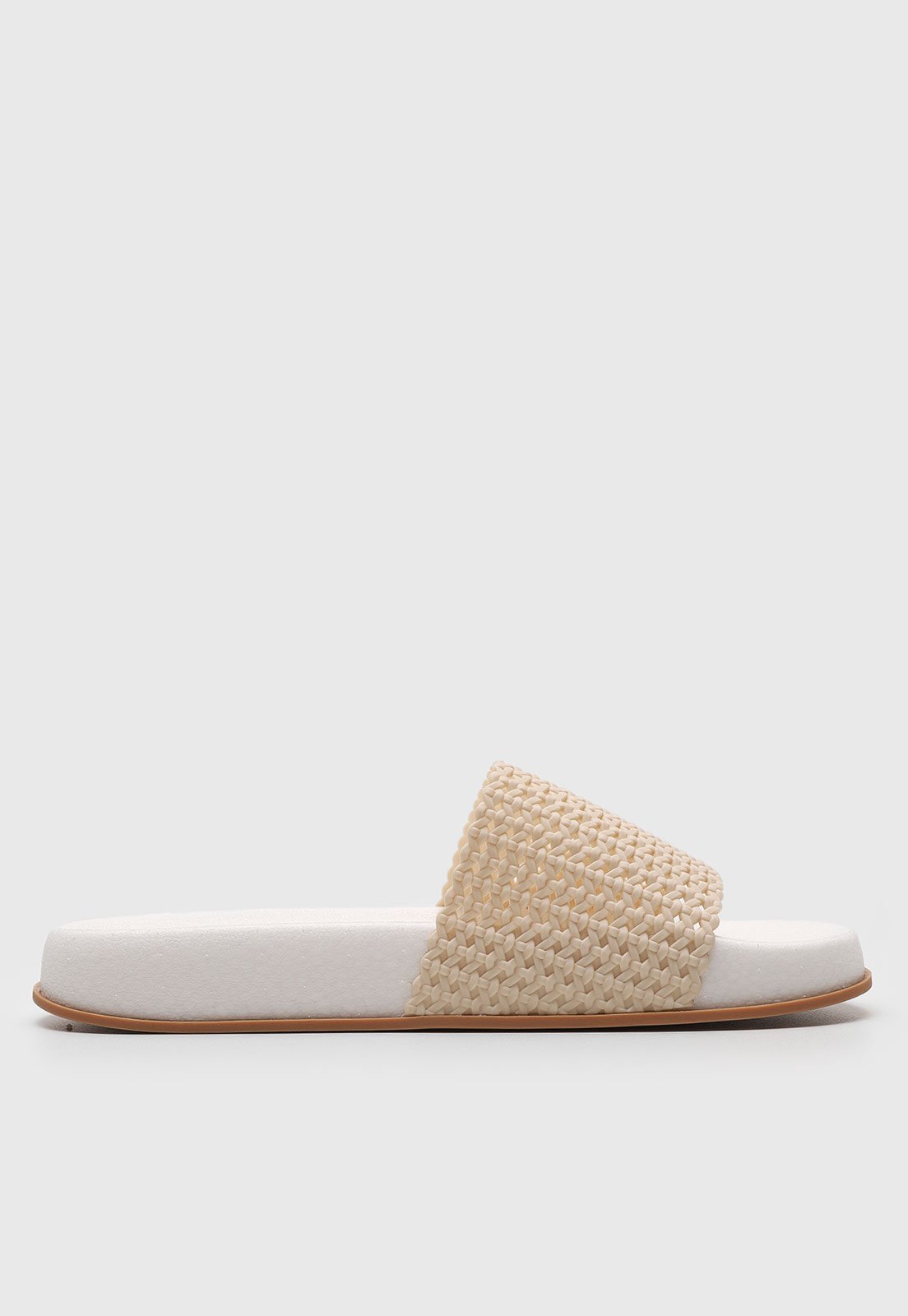 Vista 3 Rasteira Moleca Tira Trançada Off-White off-white white MOLECA off-white white