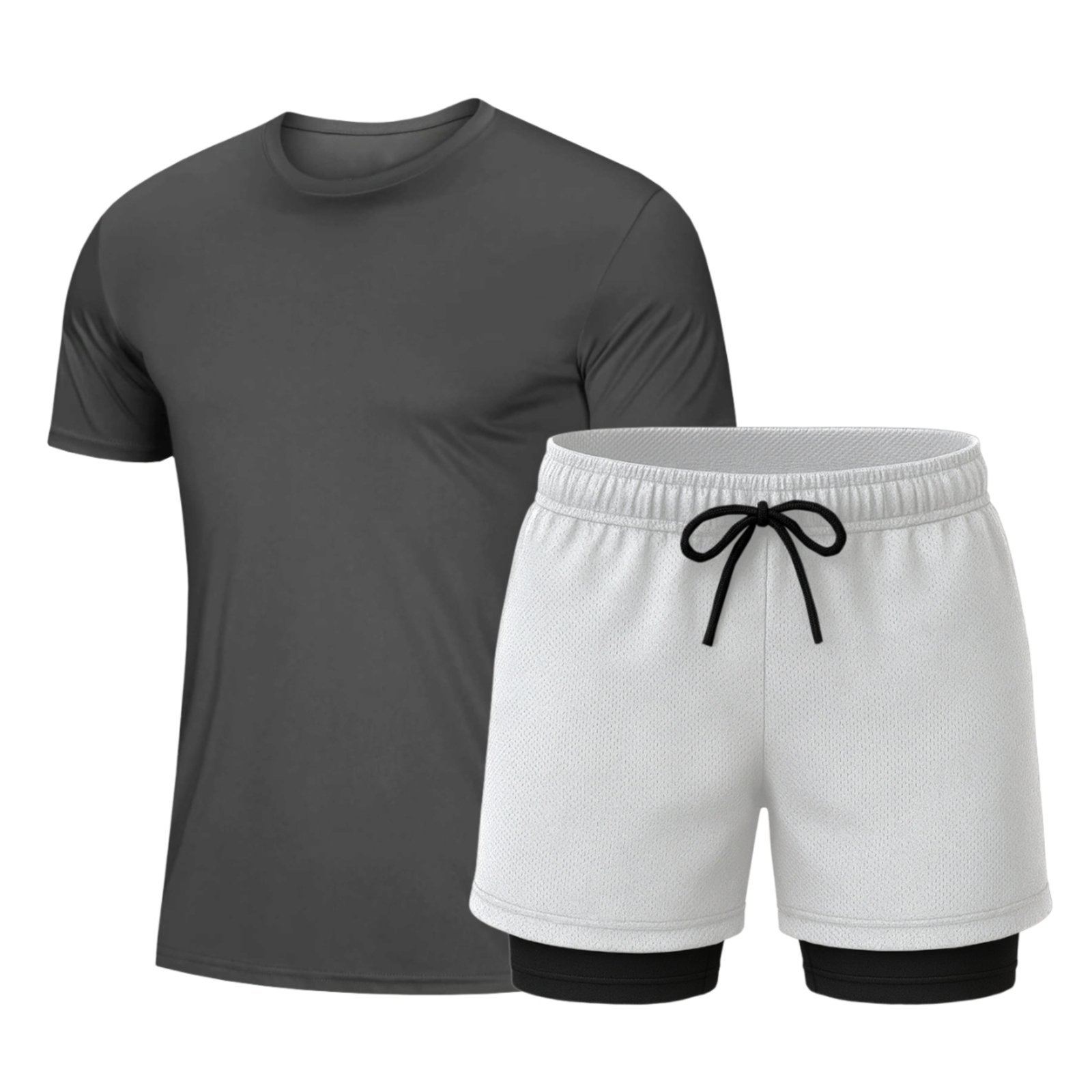 Conjunto Masculino Camiseta Dryfit e Short Térmico Liso