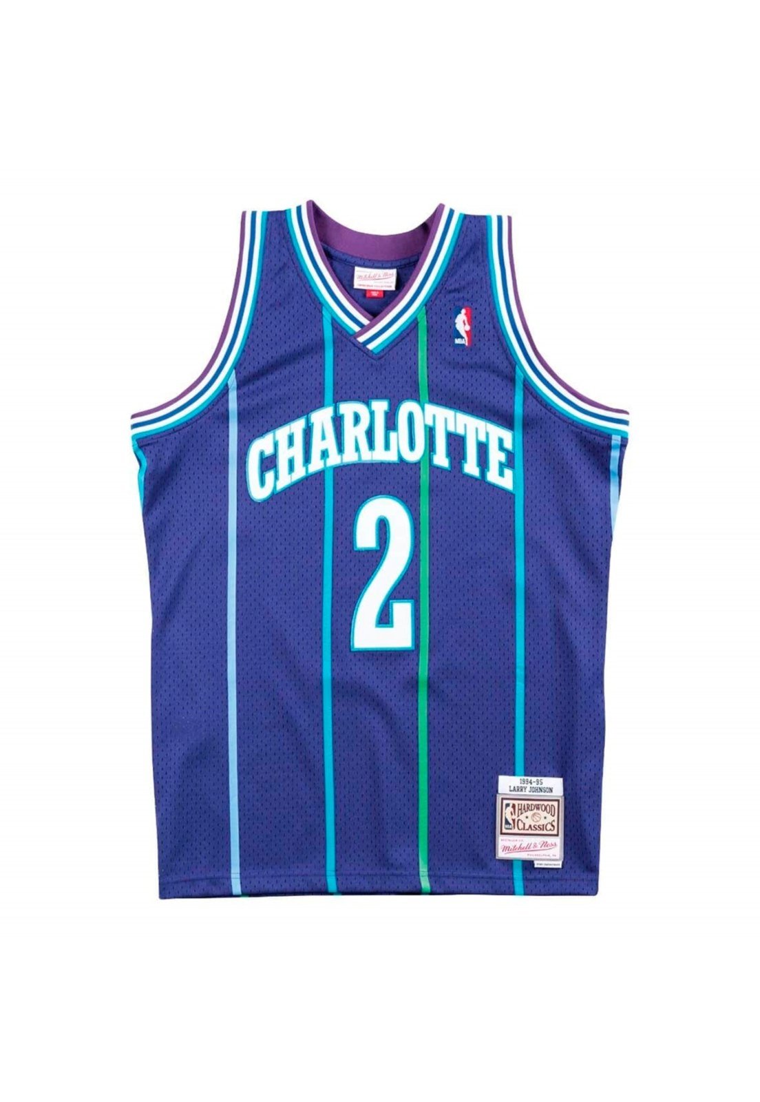 Regata Mitchell & Ness NBA Jersey Charlotte Hornets Larry Johnson 1994-95 Roxa