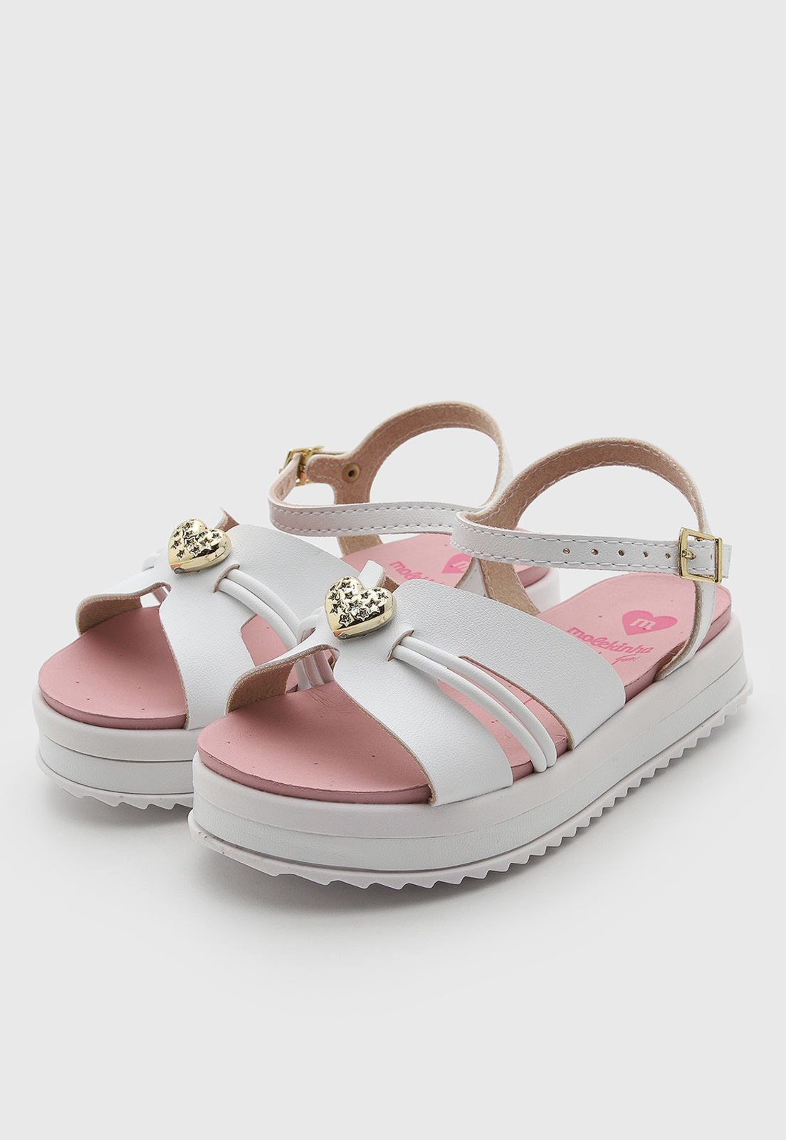Infantil - Sandália Molekinha Tiras Fivela Branca