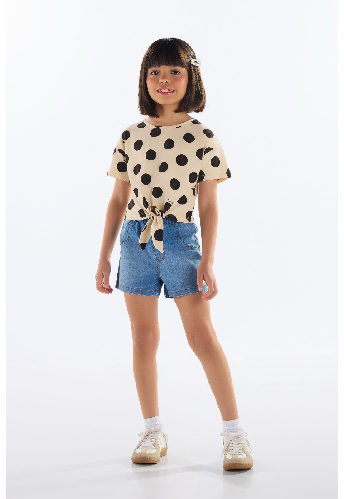 Infantil - Blusa Feminino em Cotton Quimby Preto