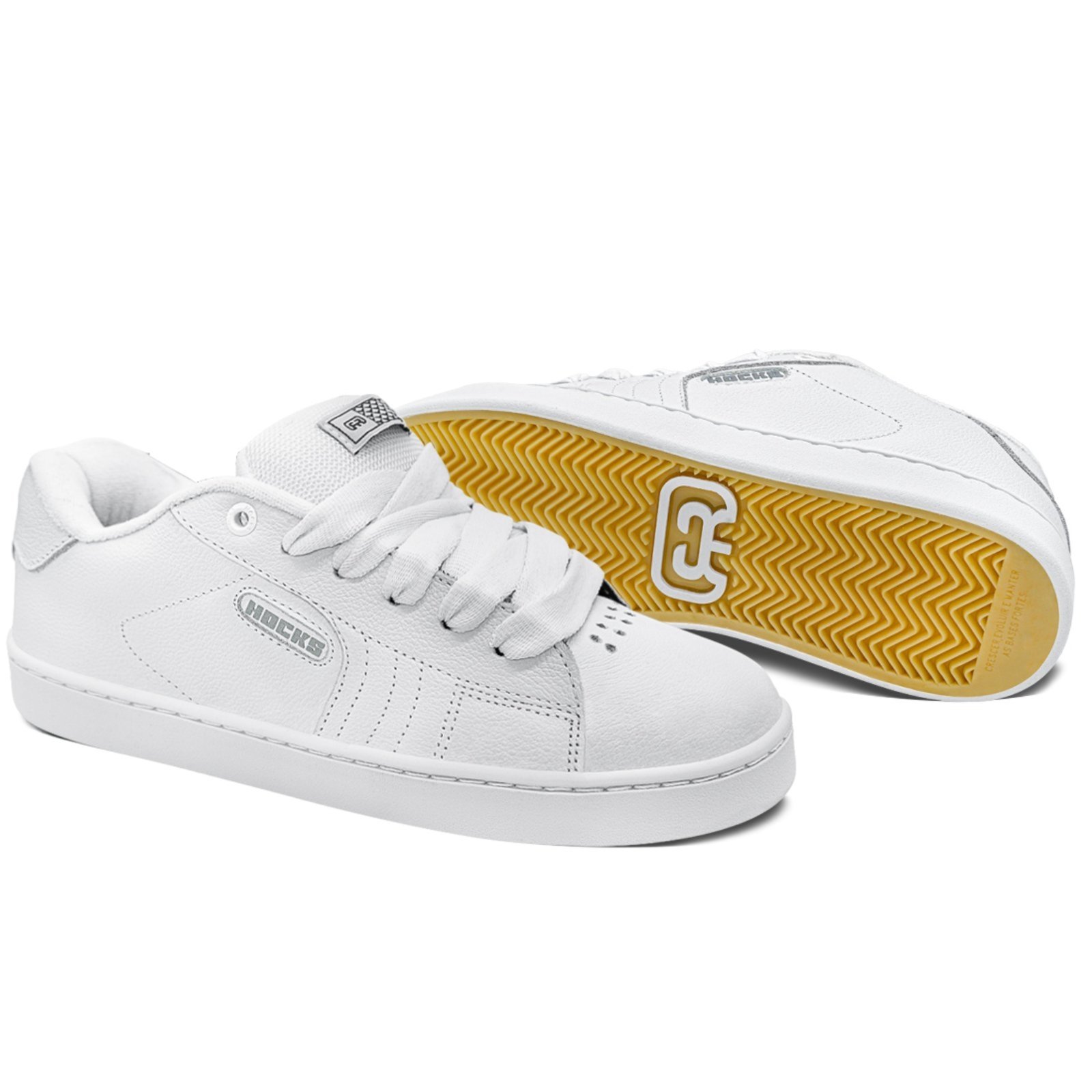 Vista 2 Tênis Hocks Ruas Skate Cristal Unissex branco Hocks branco