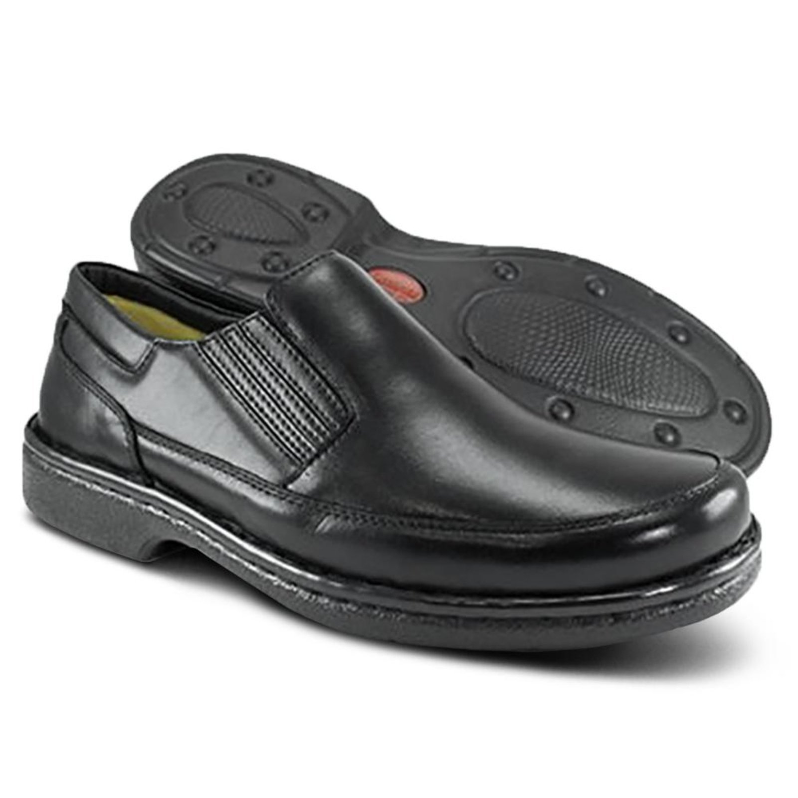 Sapato Social Couro Masculino Confortável Macio Café 37 Preto