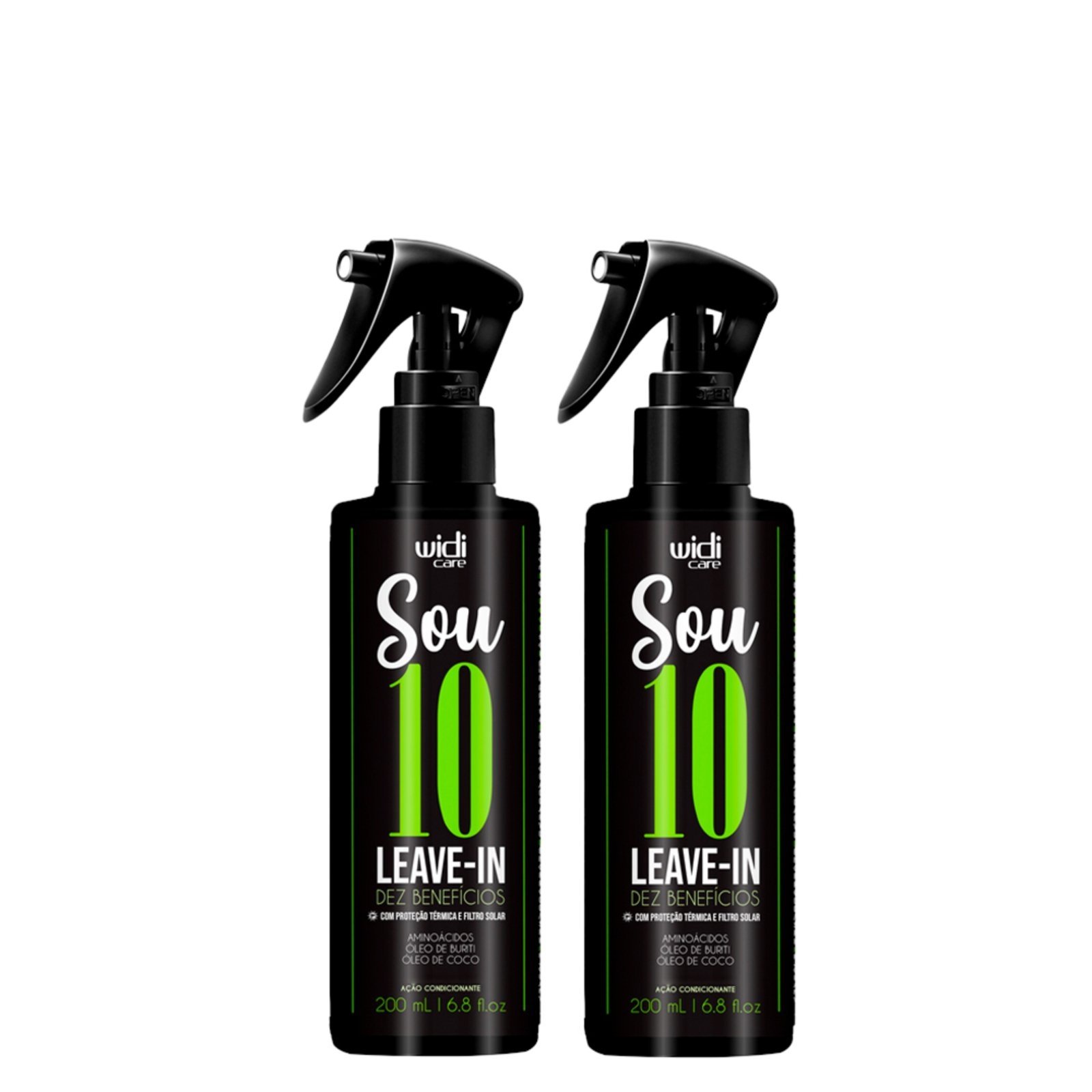 Vista 2 Kit Widi Care Sou 10 Leave-In 200ml - 2 Unidades incolor Widi care incolor