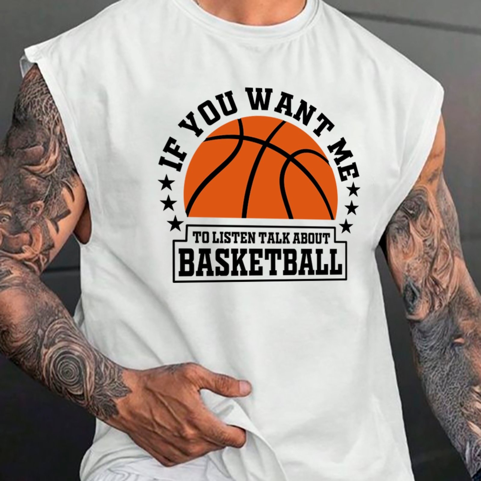 Camiseta Regata Machão Ousy Basketball Lovers Oversized Masculina Branco