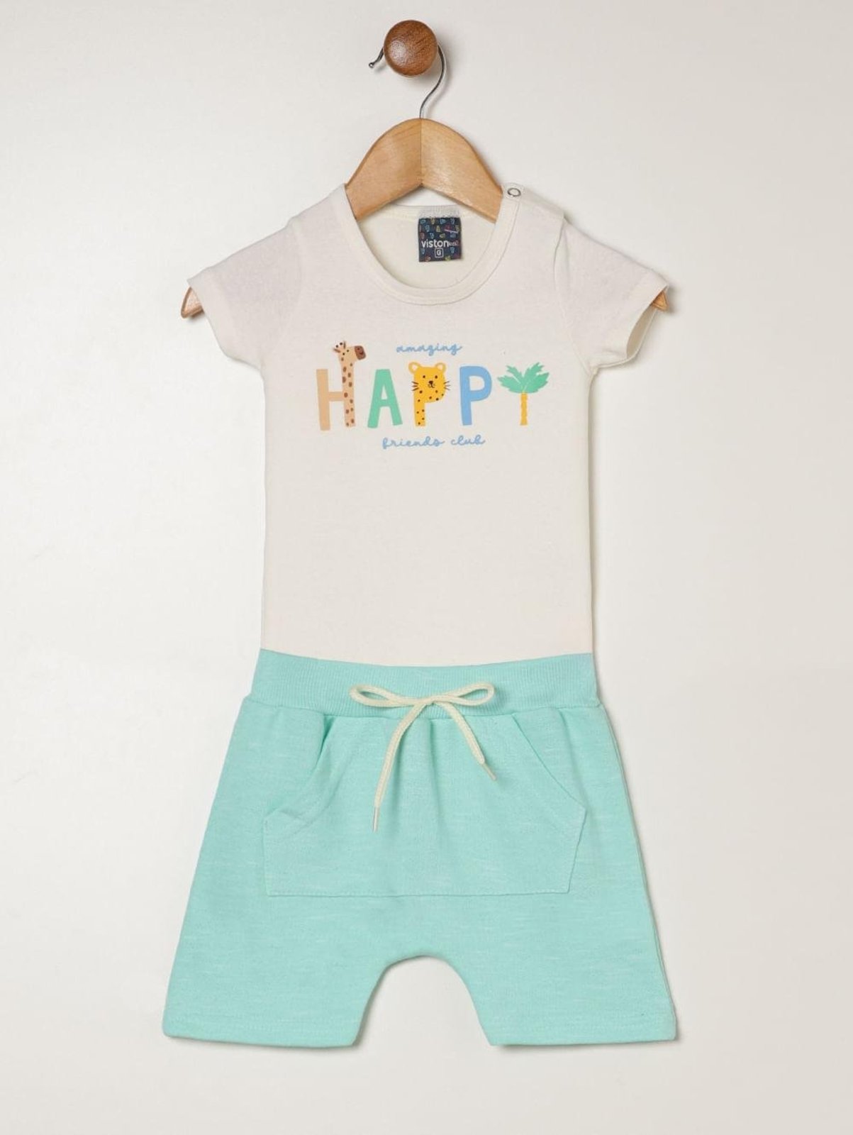 Infantil - Conjunto Curto Para - OFF WHITE