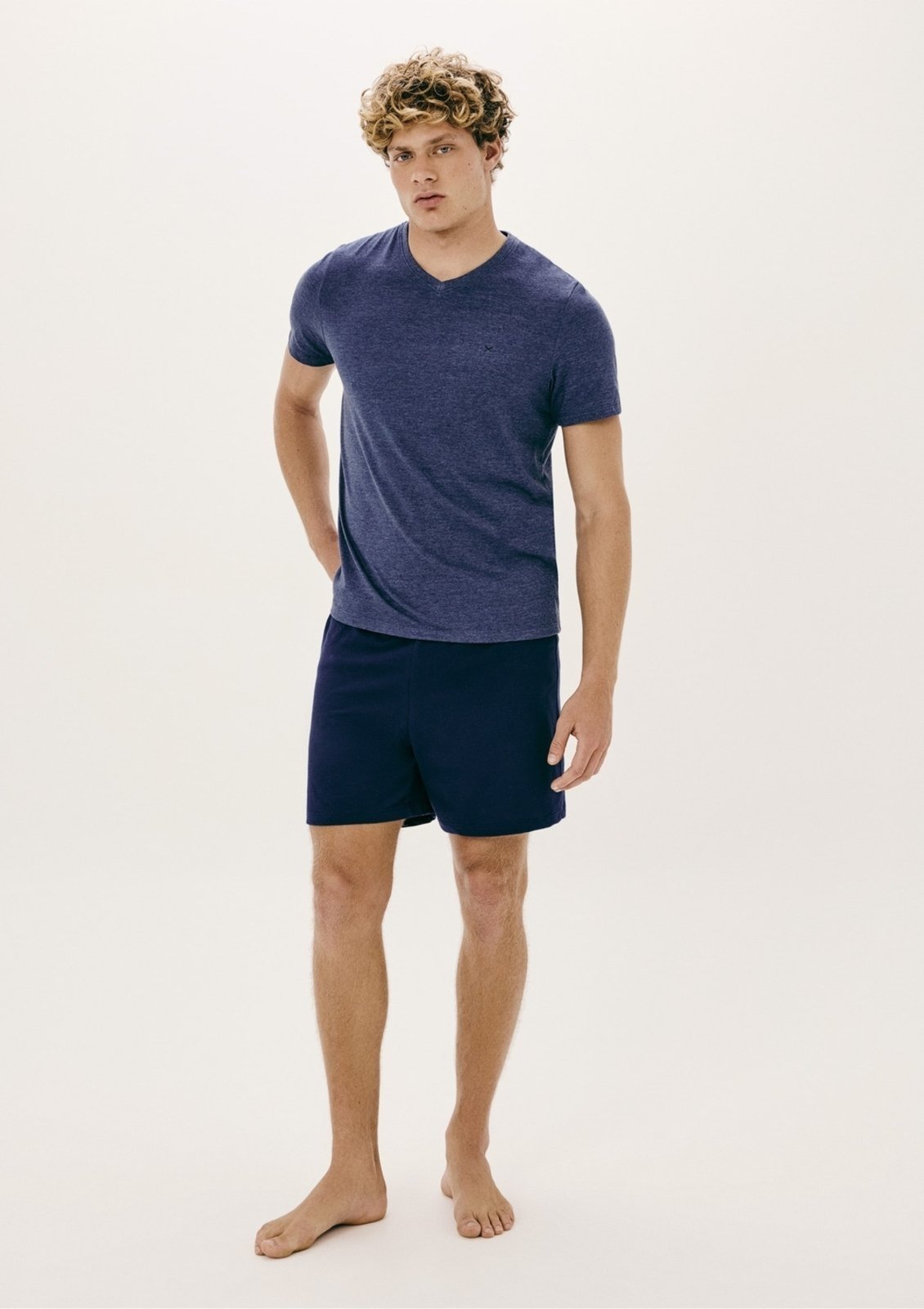 Pijama Masculino Curto Em Malha Hering