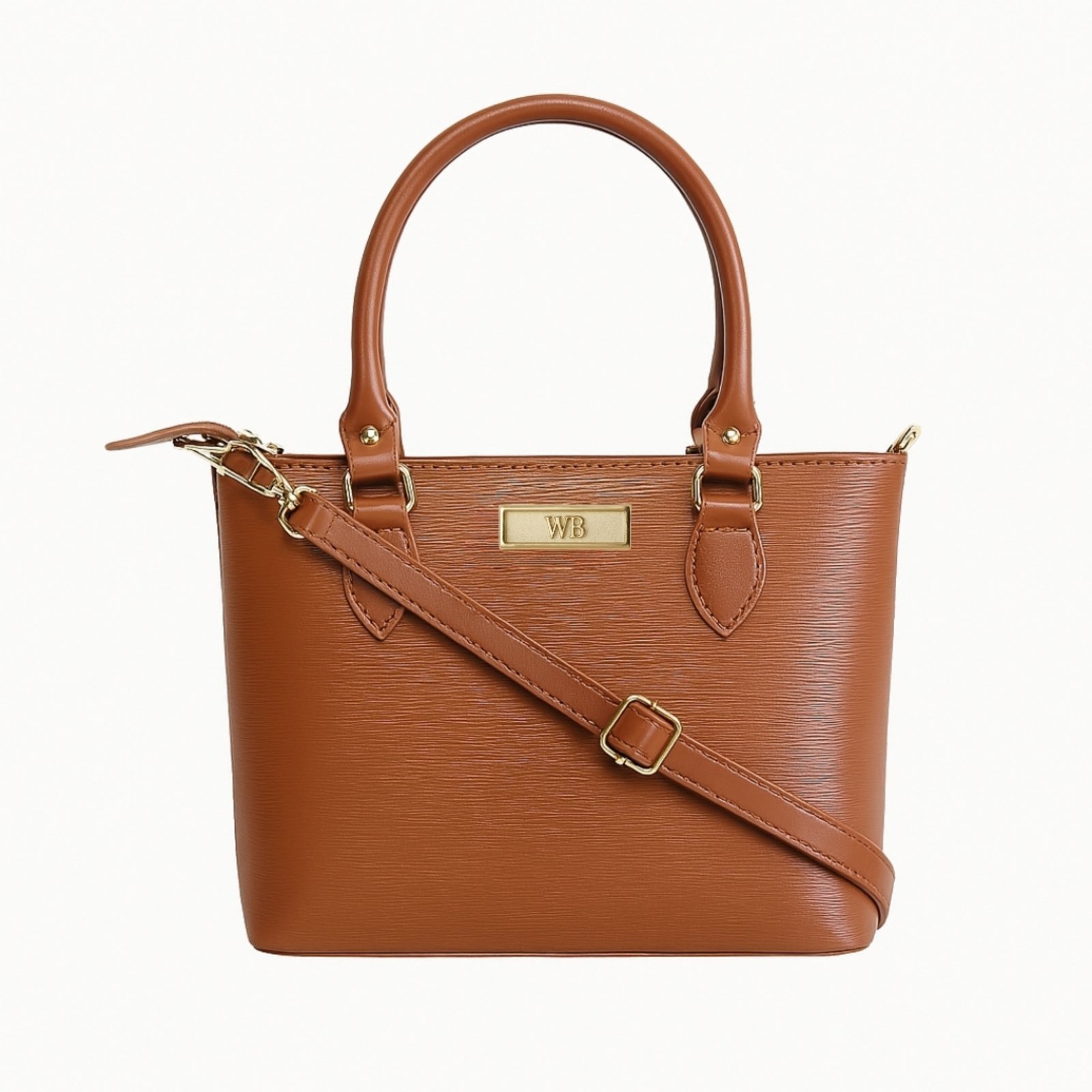 Bolsa Feminina Willibags Elegante Com Divisórias E Alça Transversal – Caramelo
