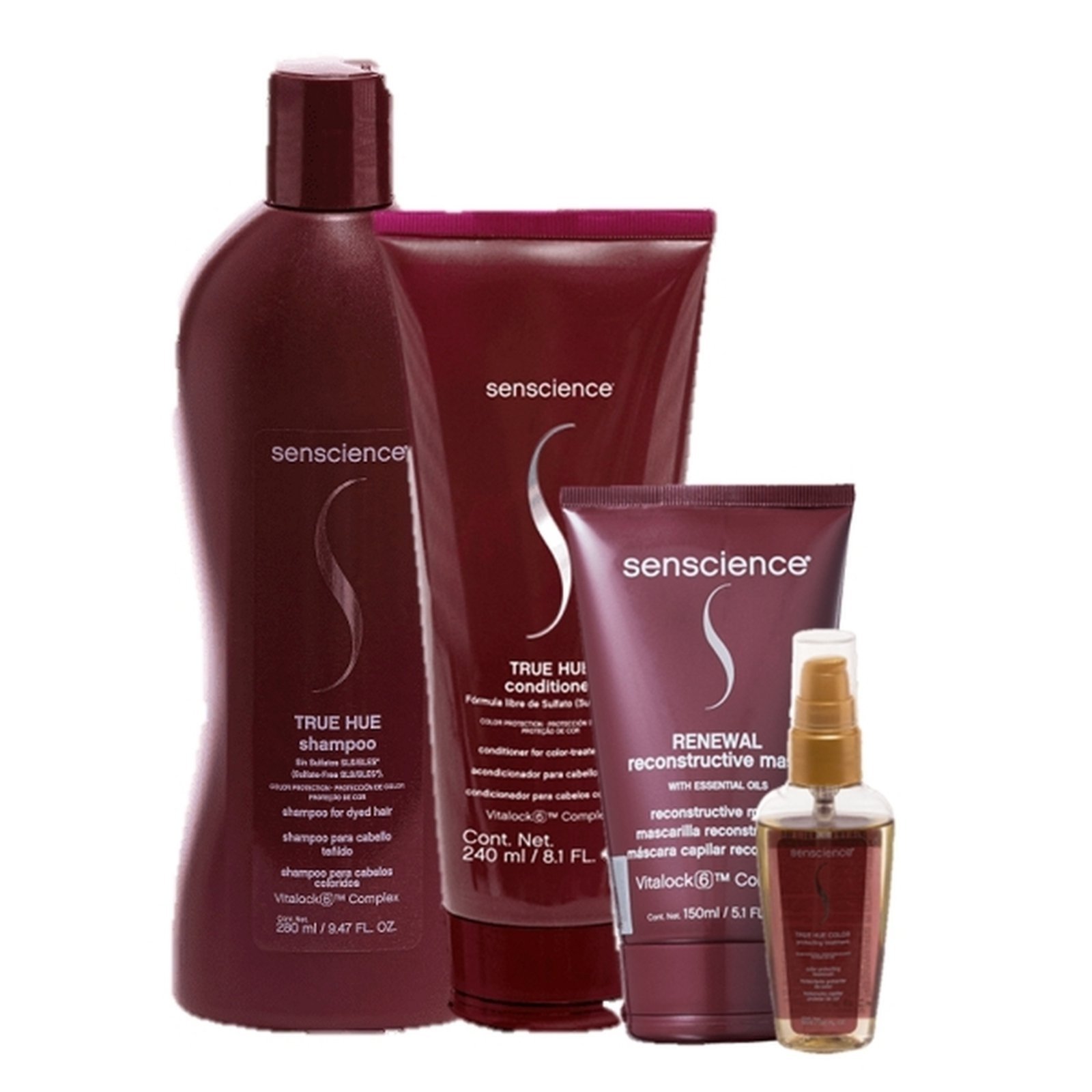 Senscience True Hue Duo Home Care Oleo Capilar 55ml e Renewal Mask 150ml