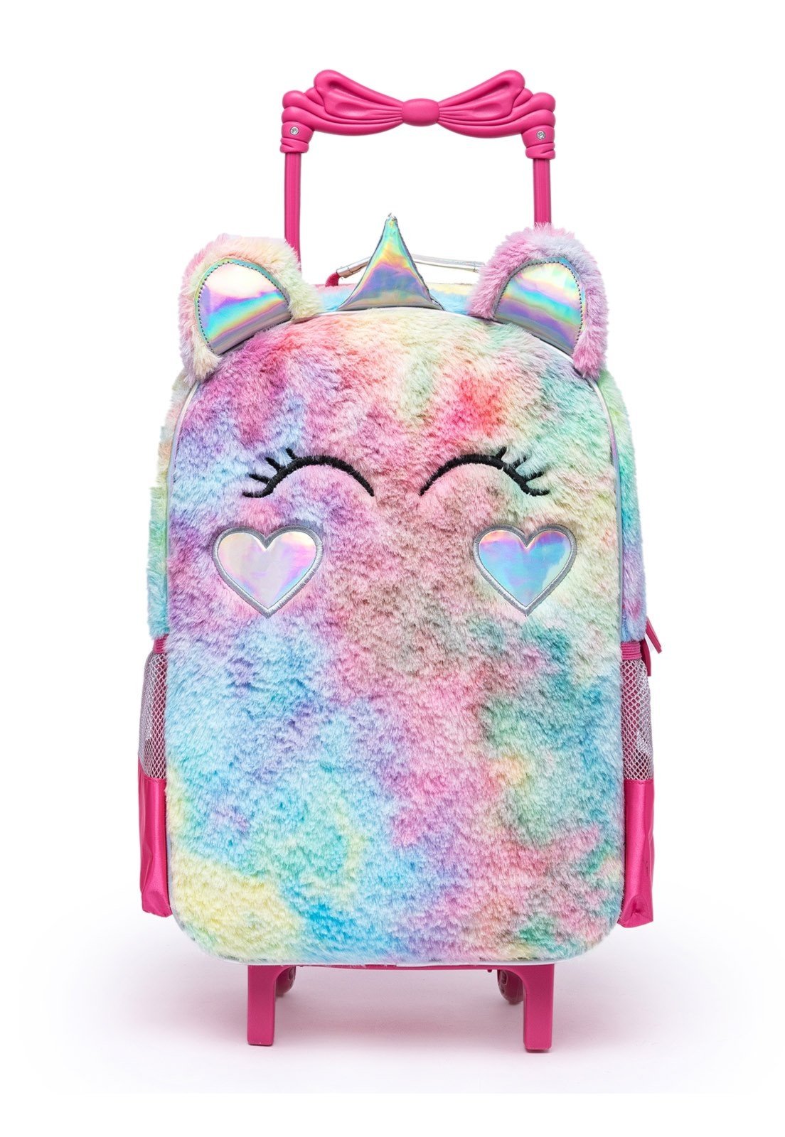 Infantil - Kit Mochila Lancheira Estojo Menina Pelúcia Unicórnio Escola Spector