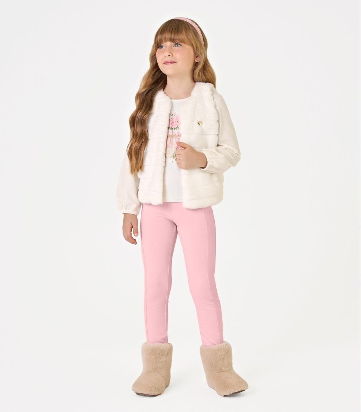 Infantil - Conjunto Blusa com Legging Trick Nick Bege