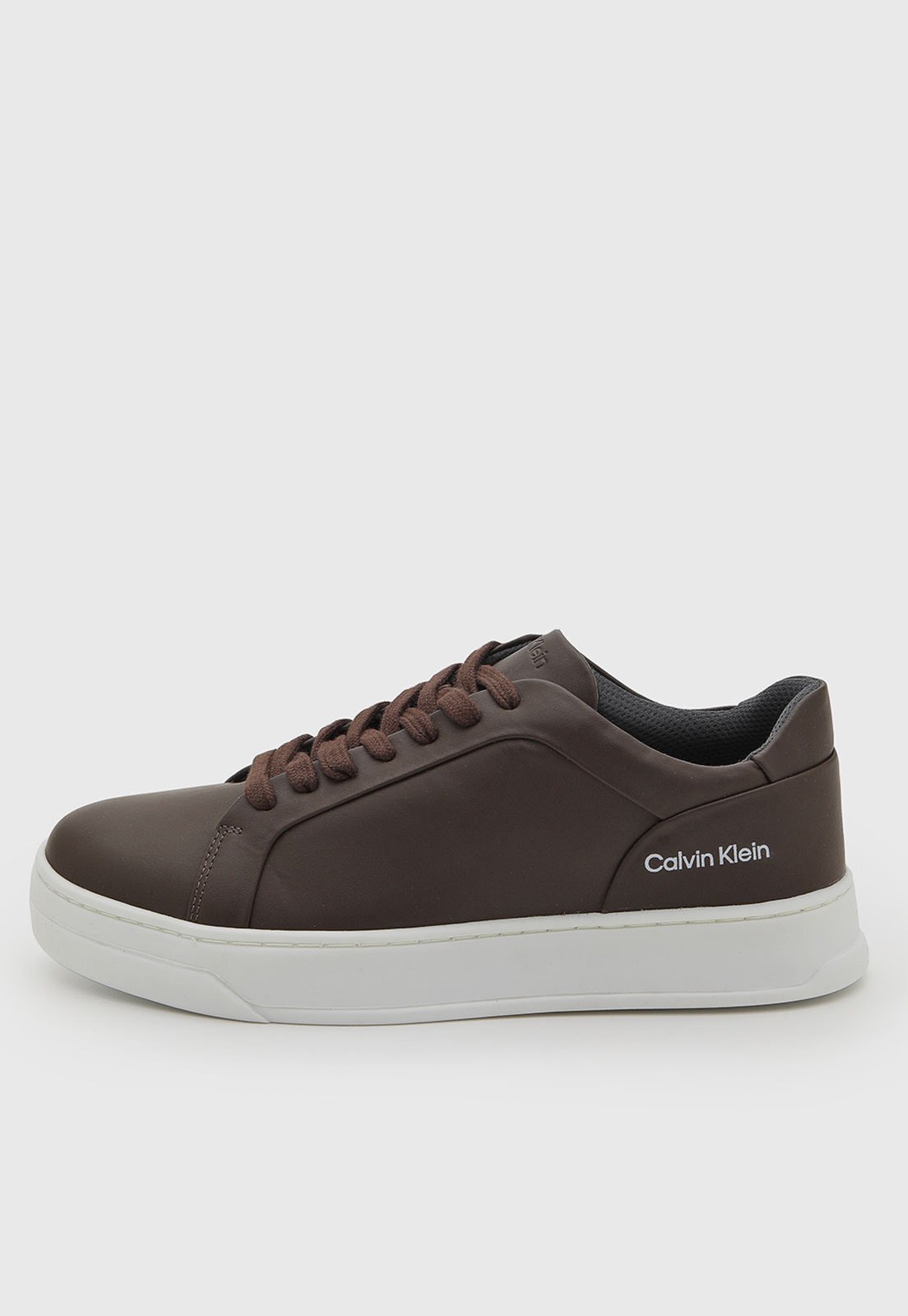 Tênis Masculino Calvin Klein Cano Baixo Marrom