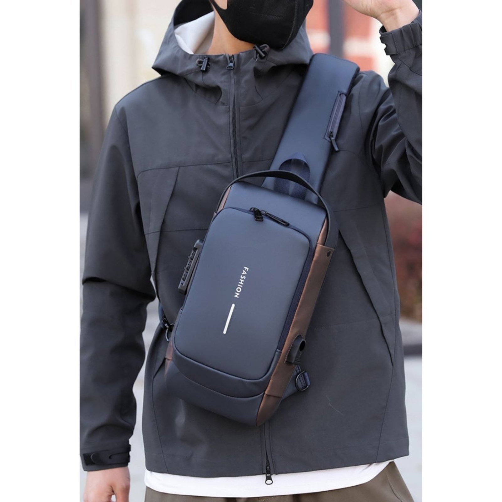 Mochila Transversal Bolsa Shoulder De Ombro Impermeável