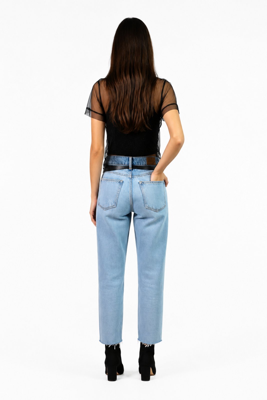 Vista 3 Blusa Tule D Bell Outlet Fashion Preta preto D BELL OUTLET FASHION preto