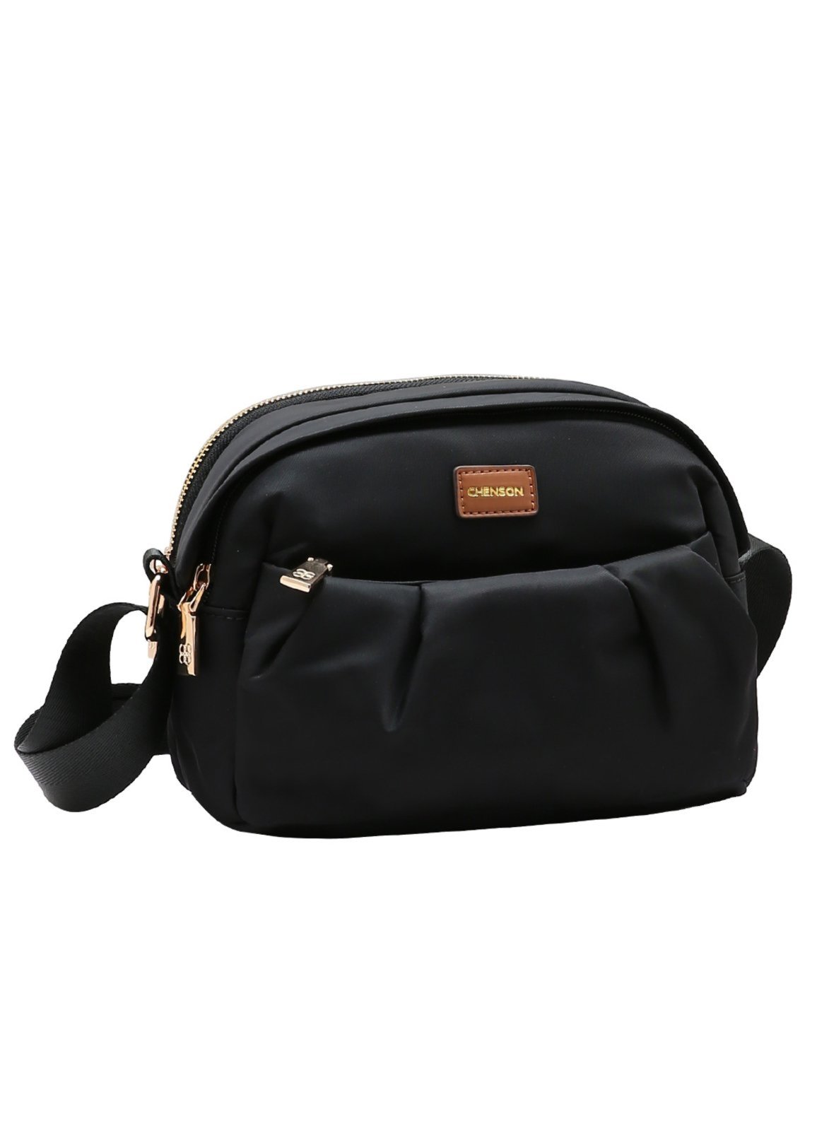Bolsa Feminina Chenson Transversal Twill Nylon 3785351 Preto