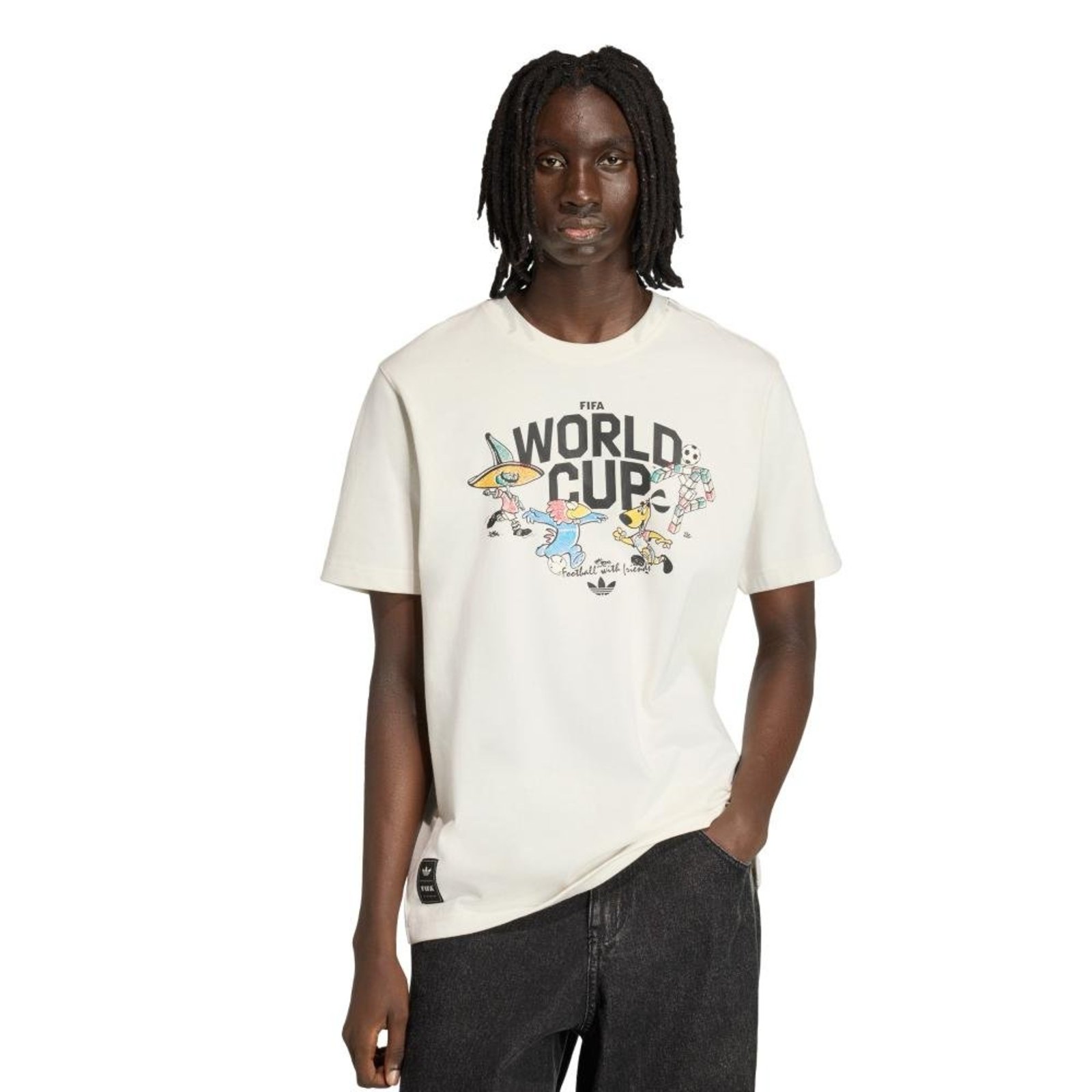 Camiseta Grupo Mascotes Copa do Mundo 26 adidas Performance Branco