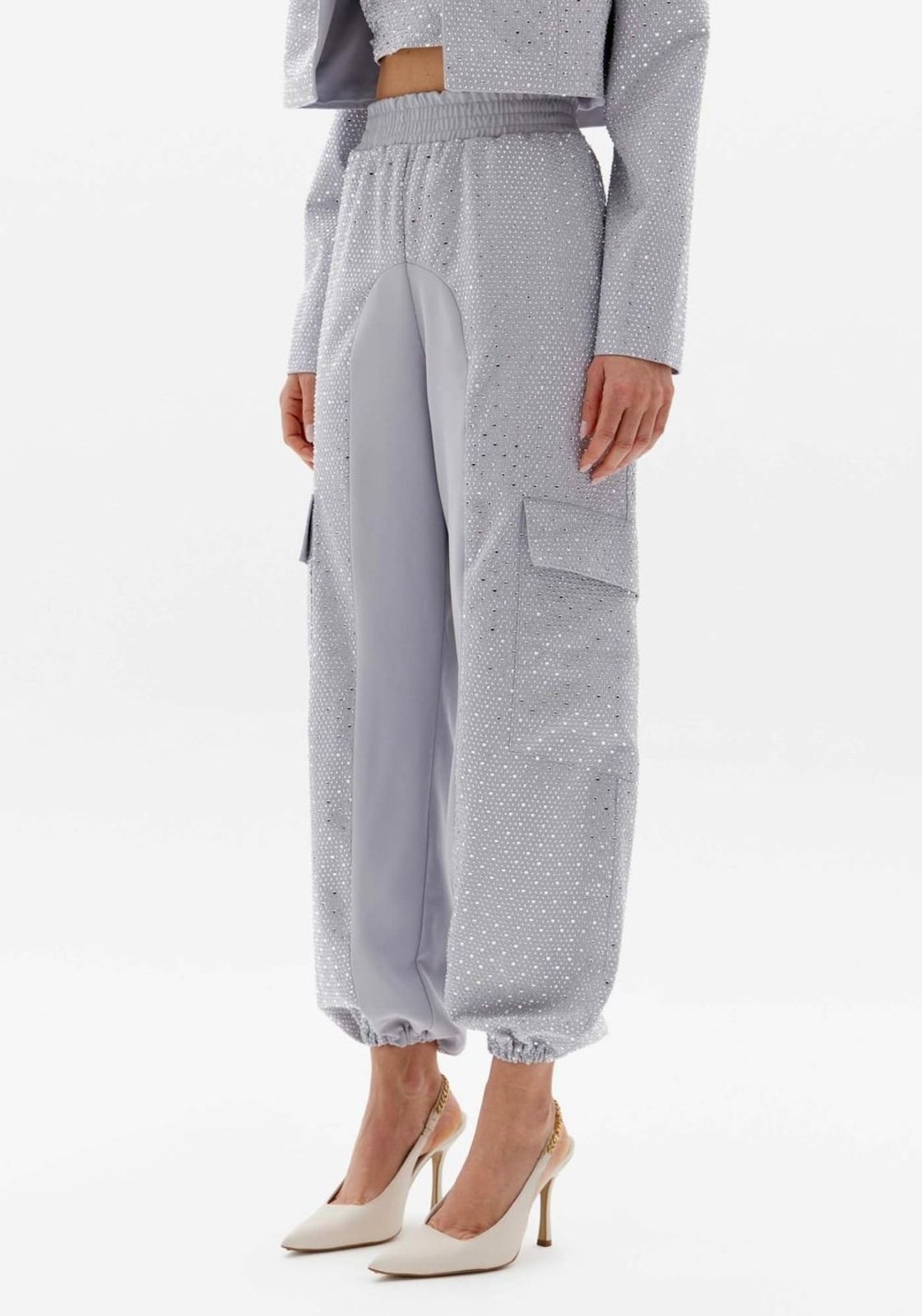 Vista 3 Calça Jogging Cintura Média Shine Lança Perfume cinza Lança Perfume cinza