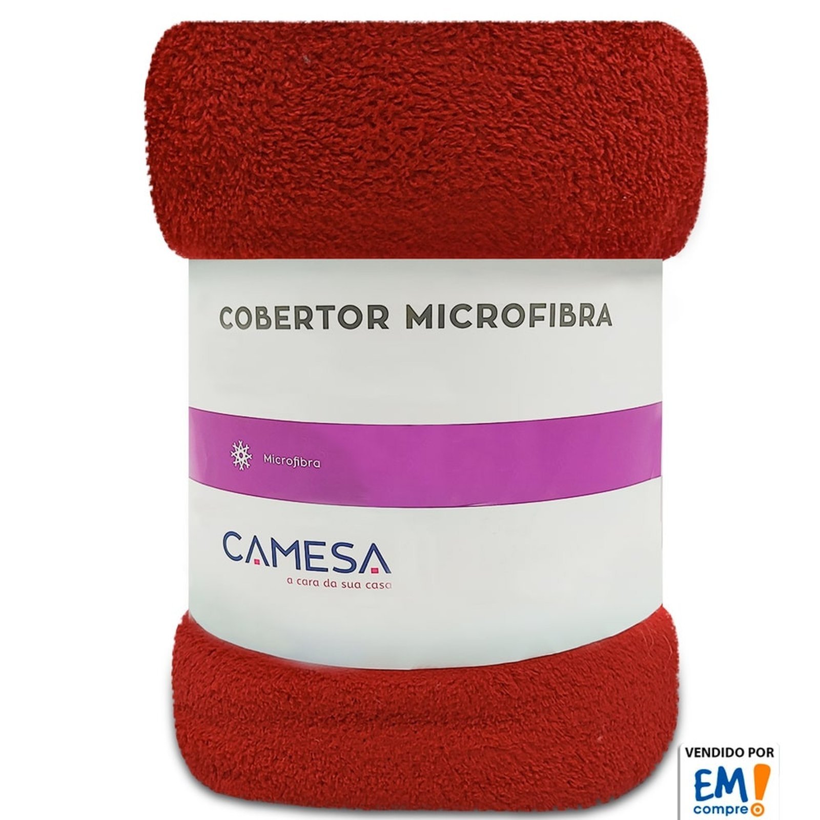 Vista 2 Manta Cobertor 180x220cm Microfibra Soft Macia Camesa vinho Camesa vinho