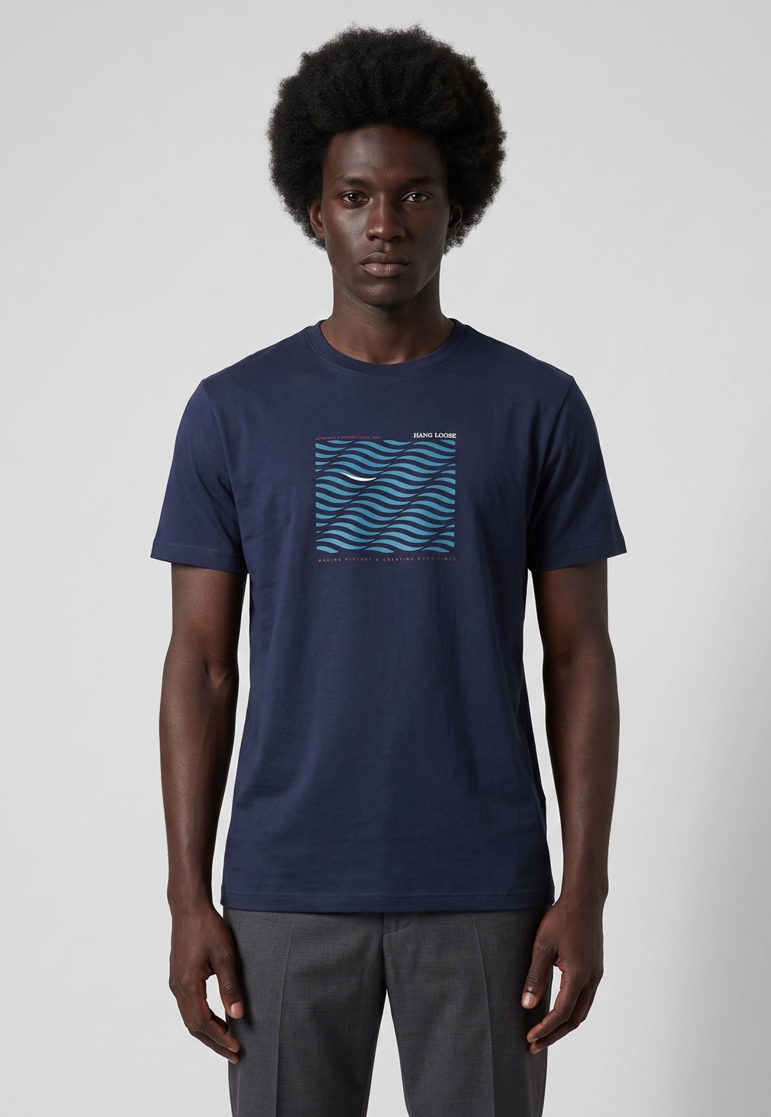 Camiseta Masculina Hang Loose Silk Wind Azul-marinho