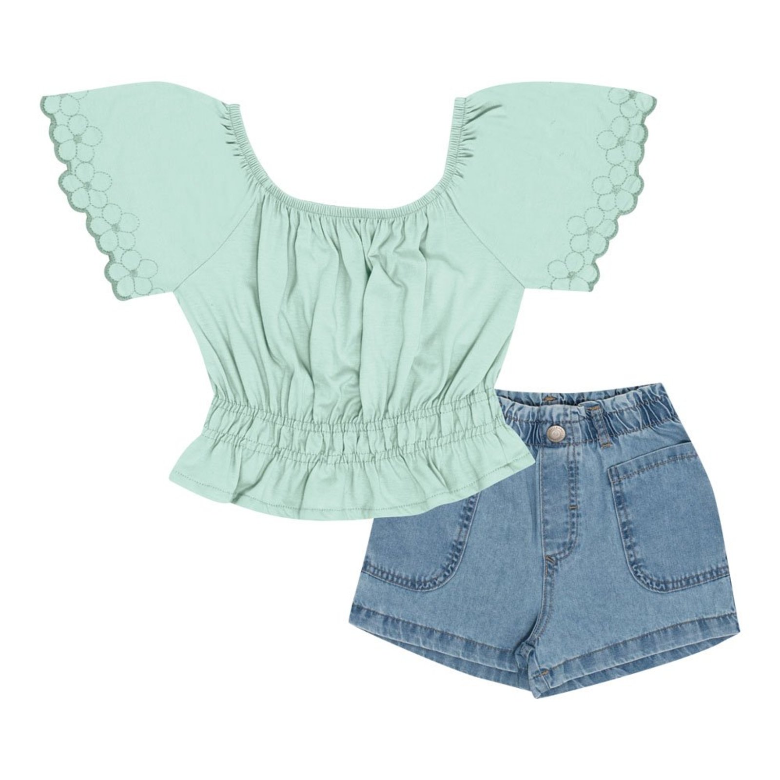 Infantil - Conjunto Menina - Tiffany - 50733-1266 Verde