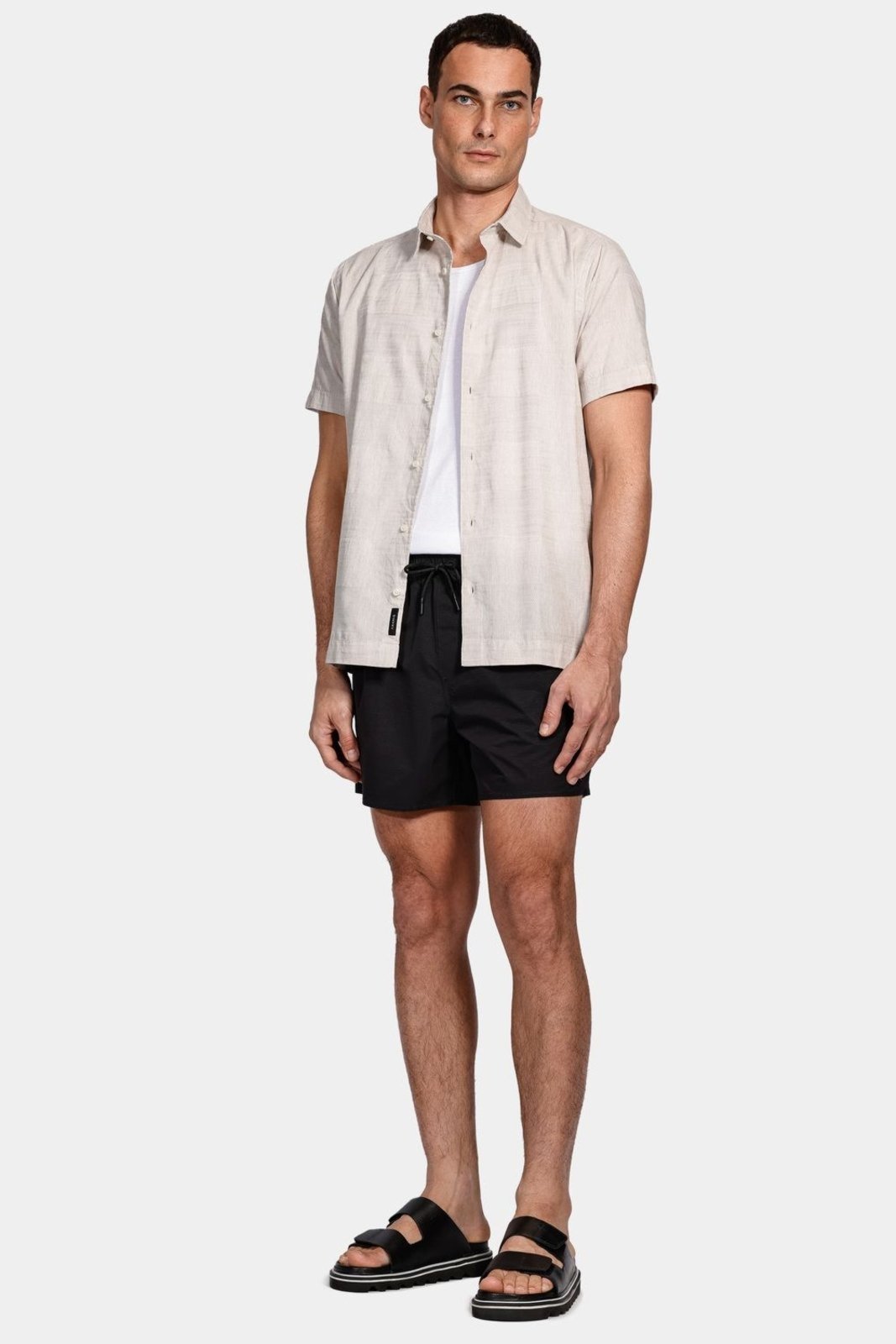 Vista 3 Shorts Aramis de Elástico Liso Maquinetado Preto incolor Aramis incolor
