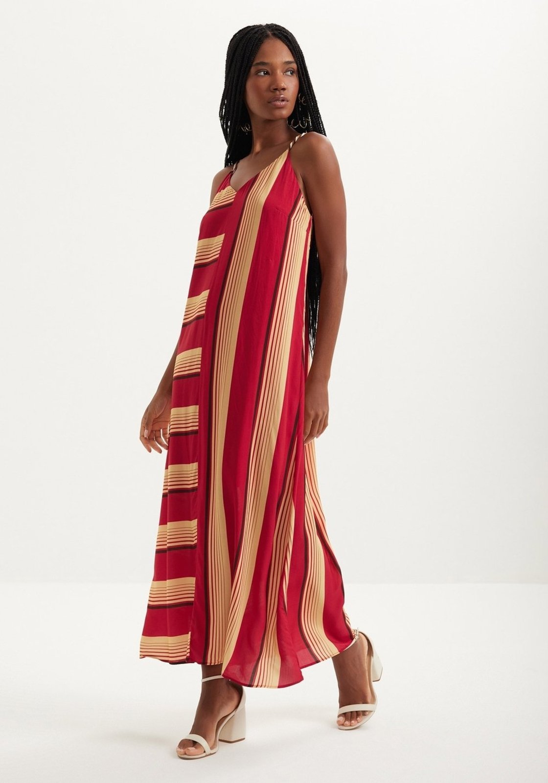 Vista 2 Vestido Chá Estampado De Alças Finas Em Viscose Lez a Lez poás Lez a Lez poás