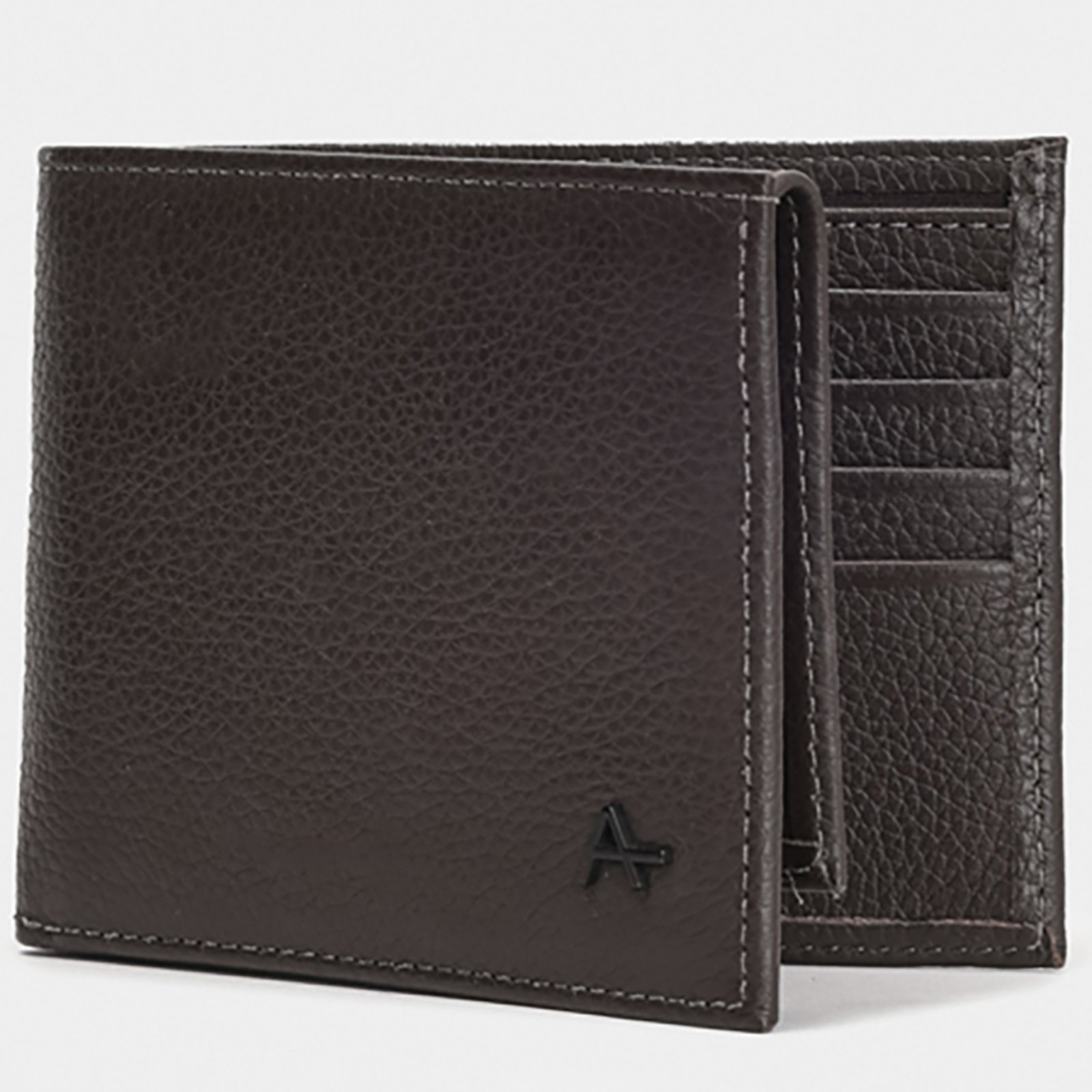Vista 3 Carteira Couro Aramis Porta Cartão Masculino marrom Aramis marrom