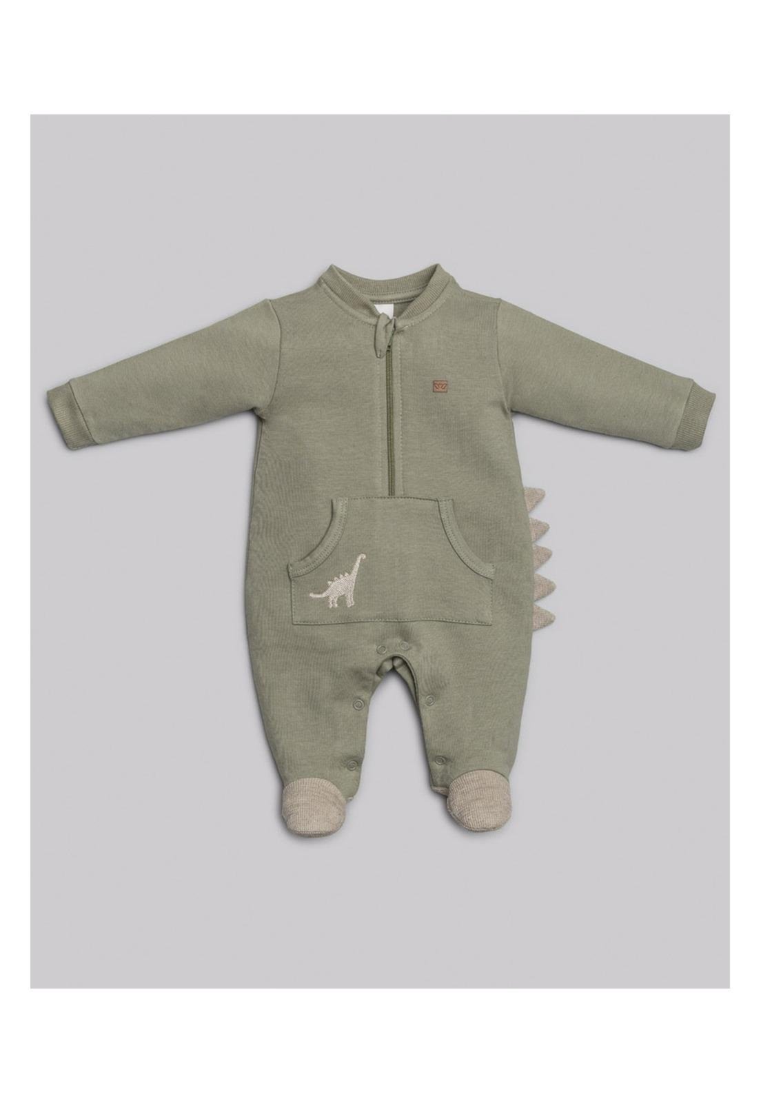 Infantil - Macacão menino Dino Anjos baby M Verde