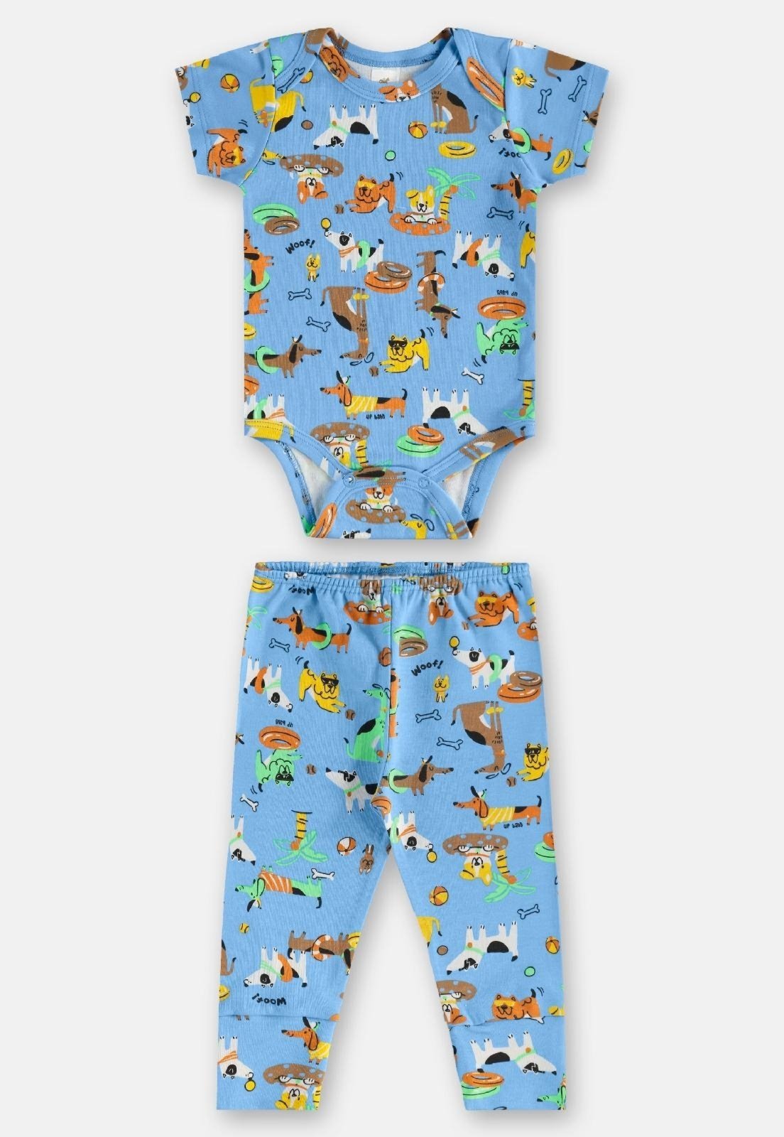 Infantil - Conjunto em Suedine Menino Up Baby Azul