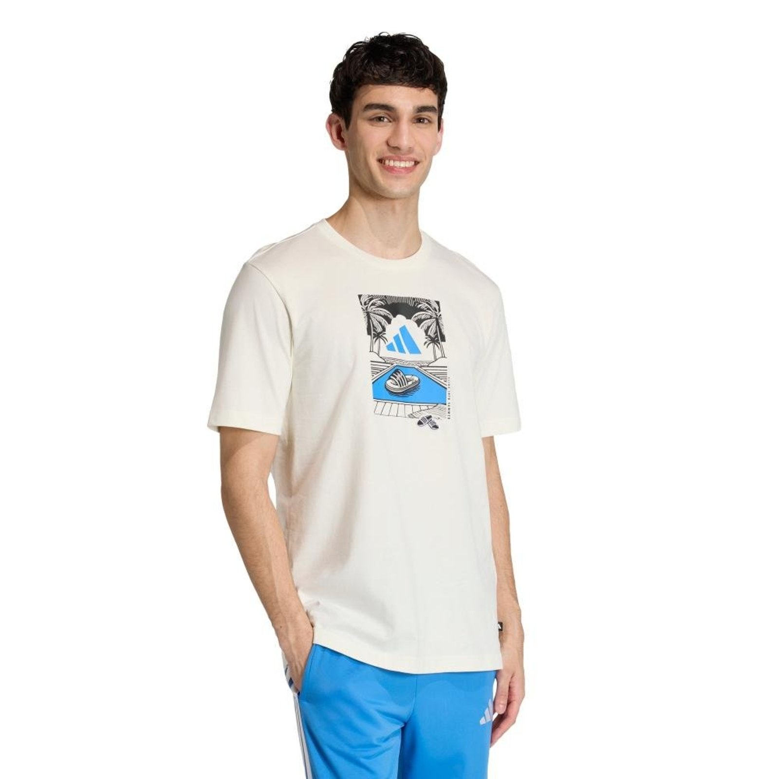 CAMISETA ESTAMPADA SUMMER SLIDES RELAX Branco
