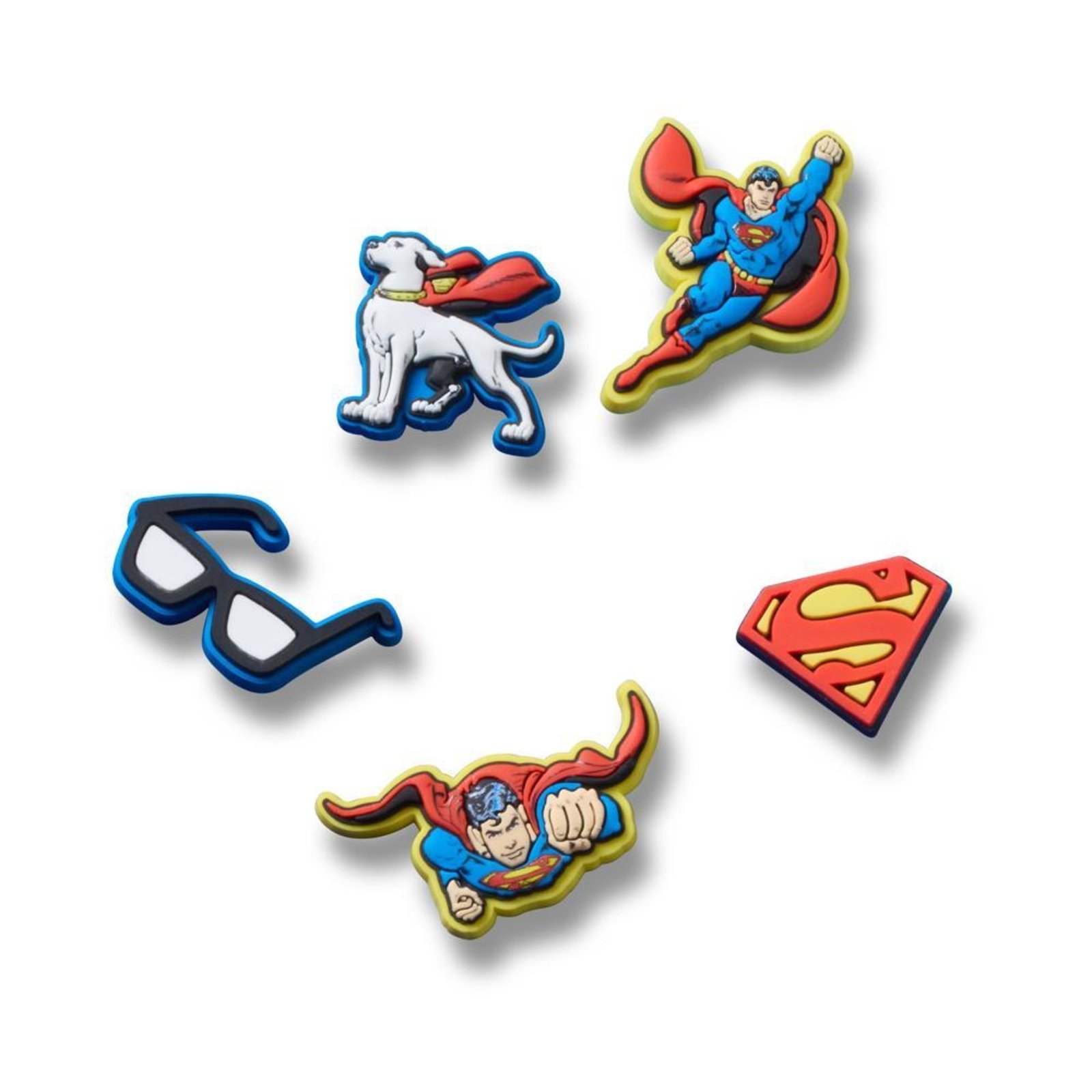 Vista 2 Infantil - Jibbitz™ Superman Pack com 5 Peças UNICO Crocs branco