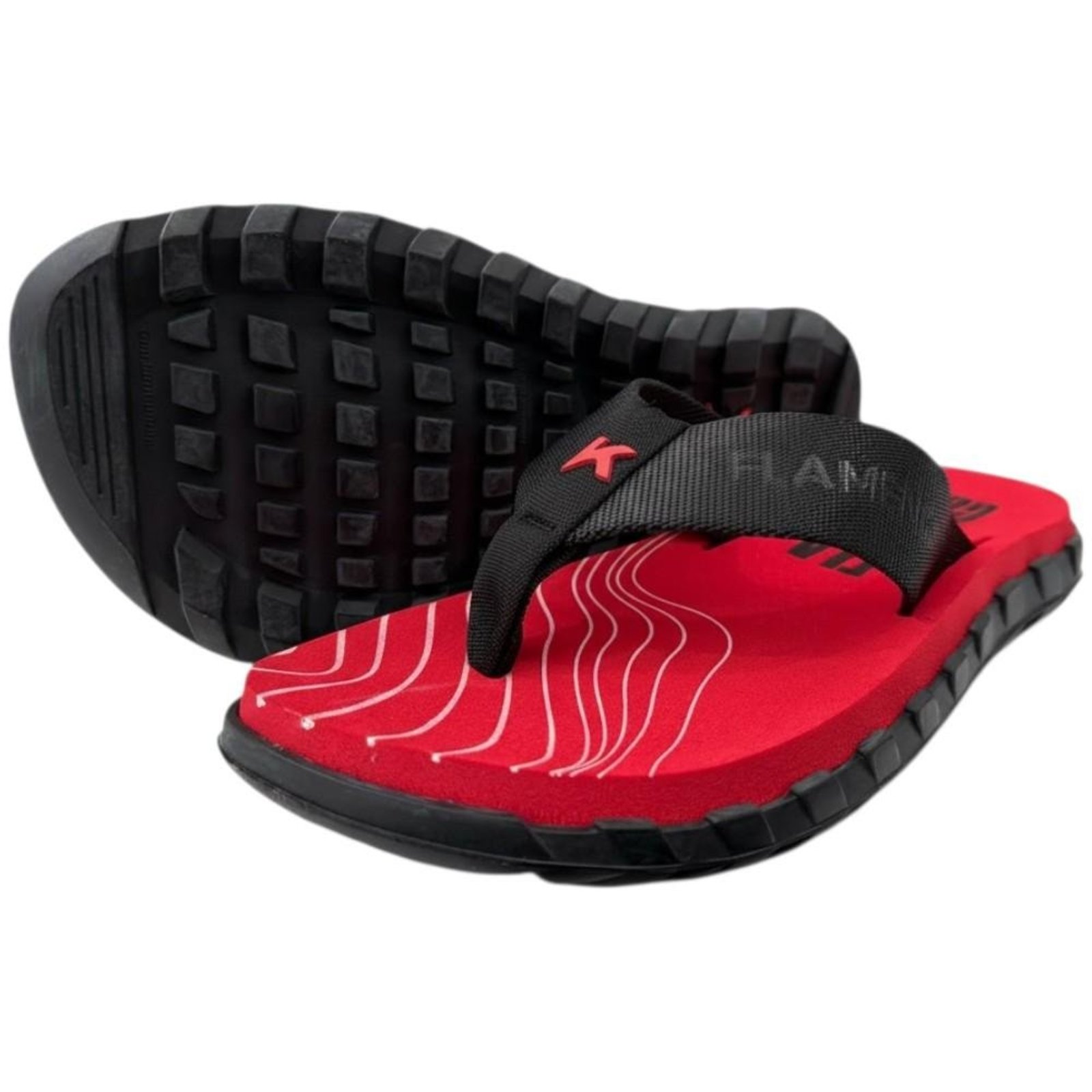 Chinelo Kenner Megah Collab Flamengo Masculino Vermelho Vermelho