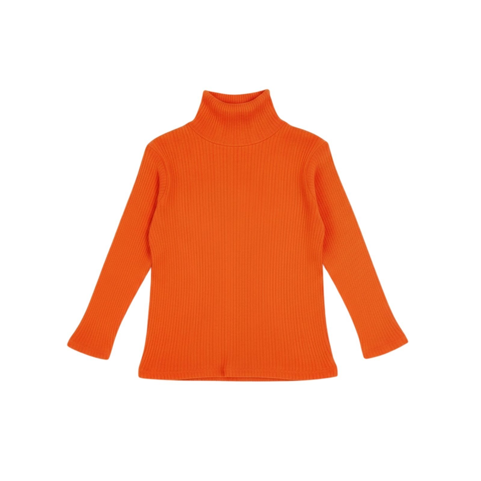 Vista 2 Infantil - Blusa Manga Longa Gola Alta em Ribana ROSA AZUL KIDS laranja ROSA AZUL KIDS laranja