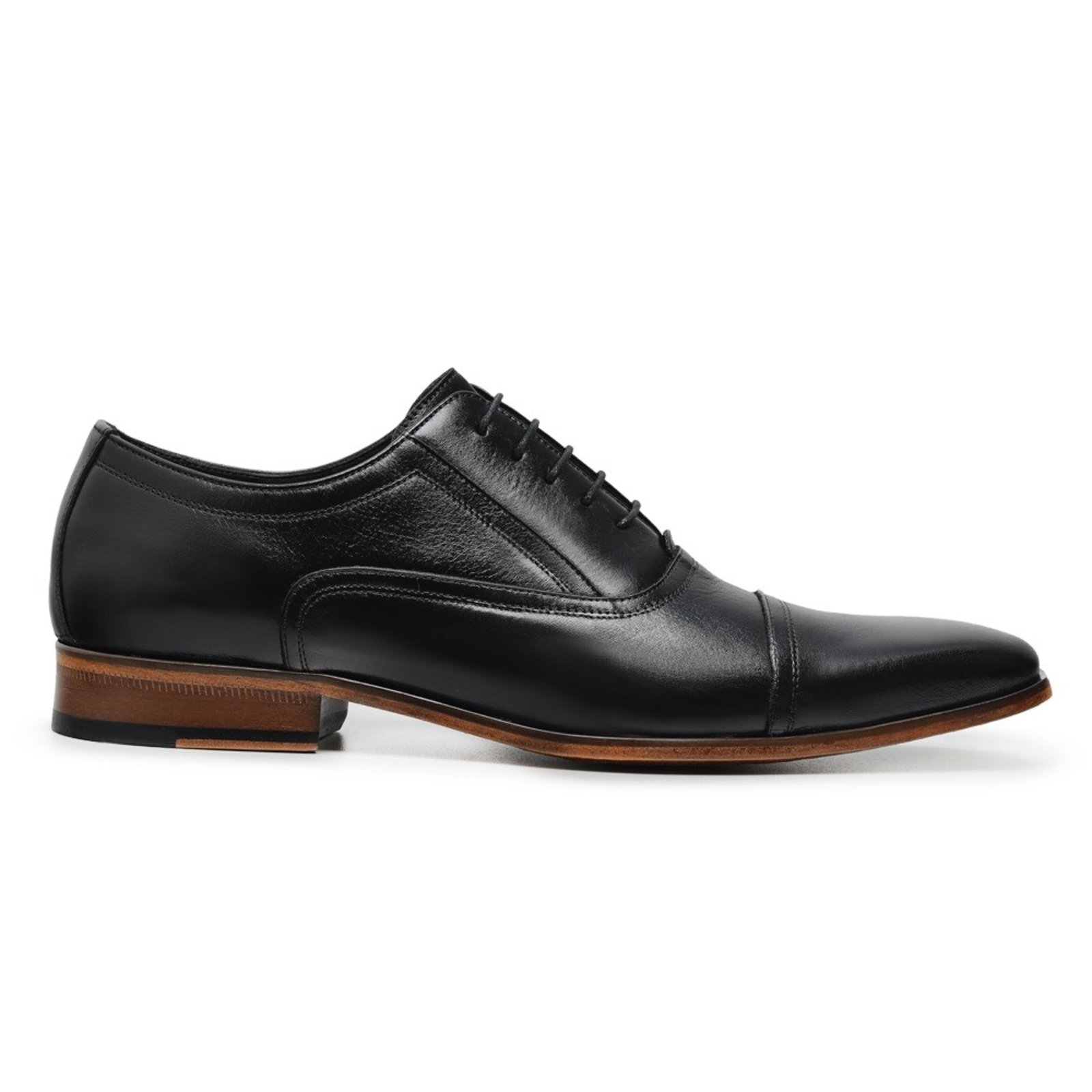 Sapato Fino Social em Couro Oxford Paulo Vieira Cor Preto