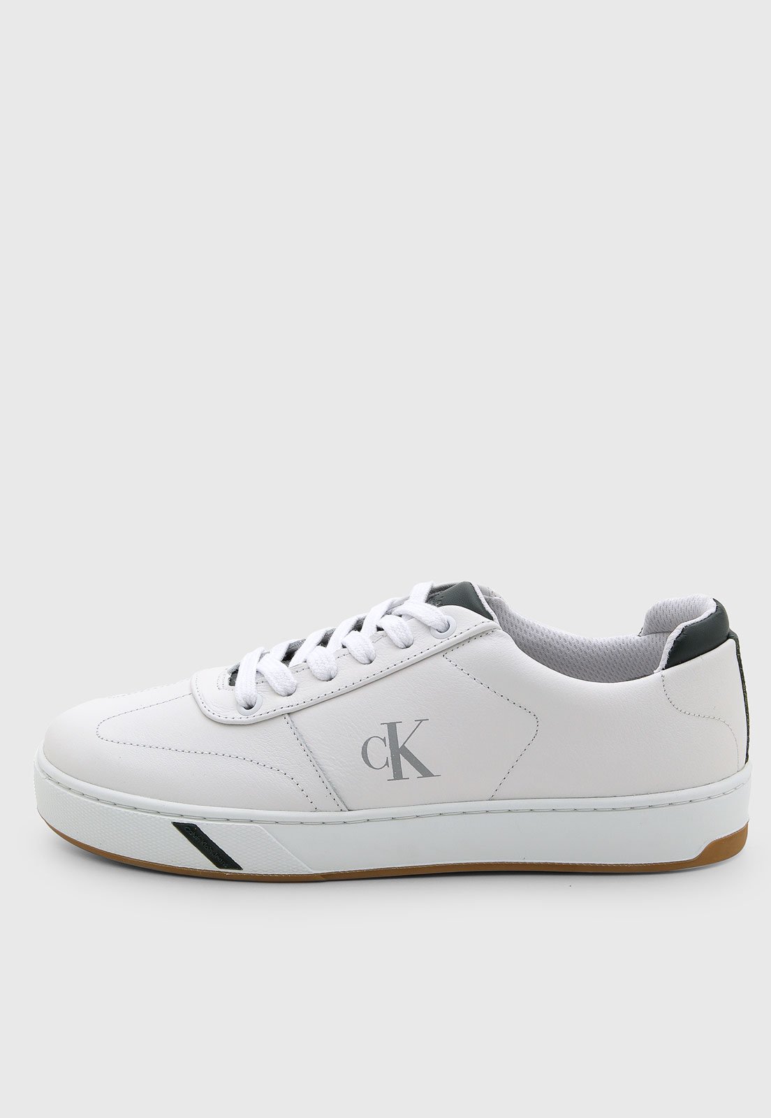 Tênis Masculino Calvin Klein Palito Clean Couro Branco