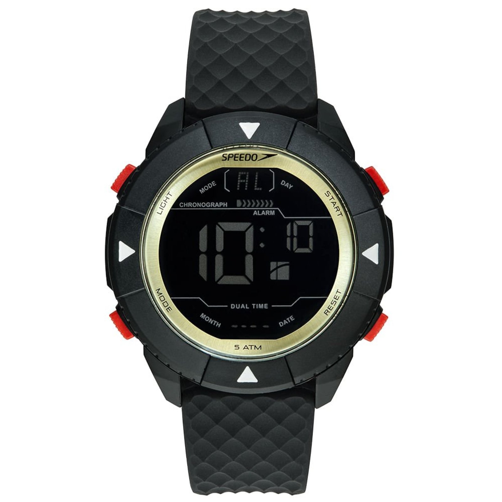 Relógio Masculino Speedo Anadigi Preto Pulseira Silicone Speedo