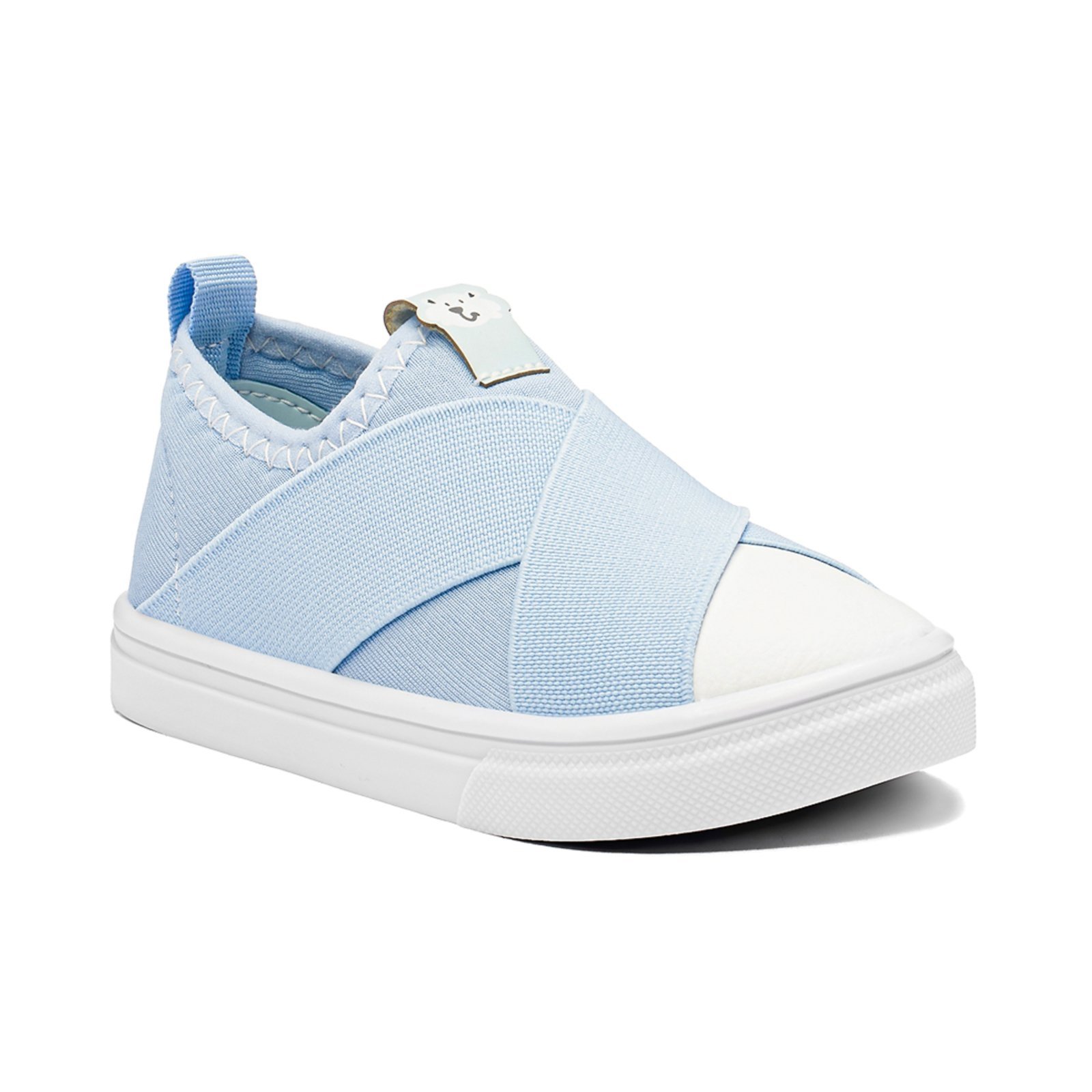 Vista 3 Infantil - Tenis Feminino e Masculino Casual Slip On Menino e Menina Funfy 220A Azul preto azul Funfy preto azul