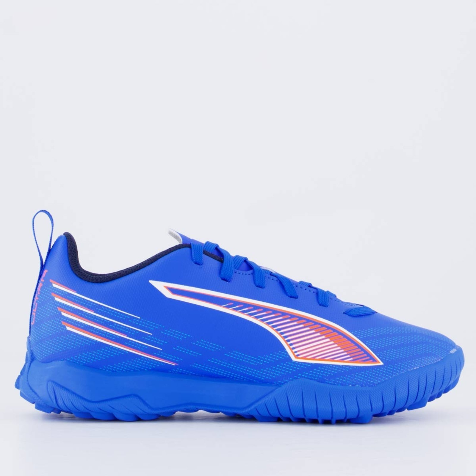 Chuteira Puma Ultra 6 Play TT Society Juvenil Azul