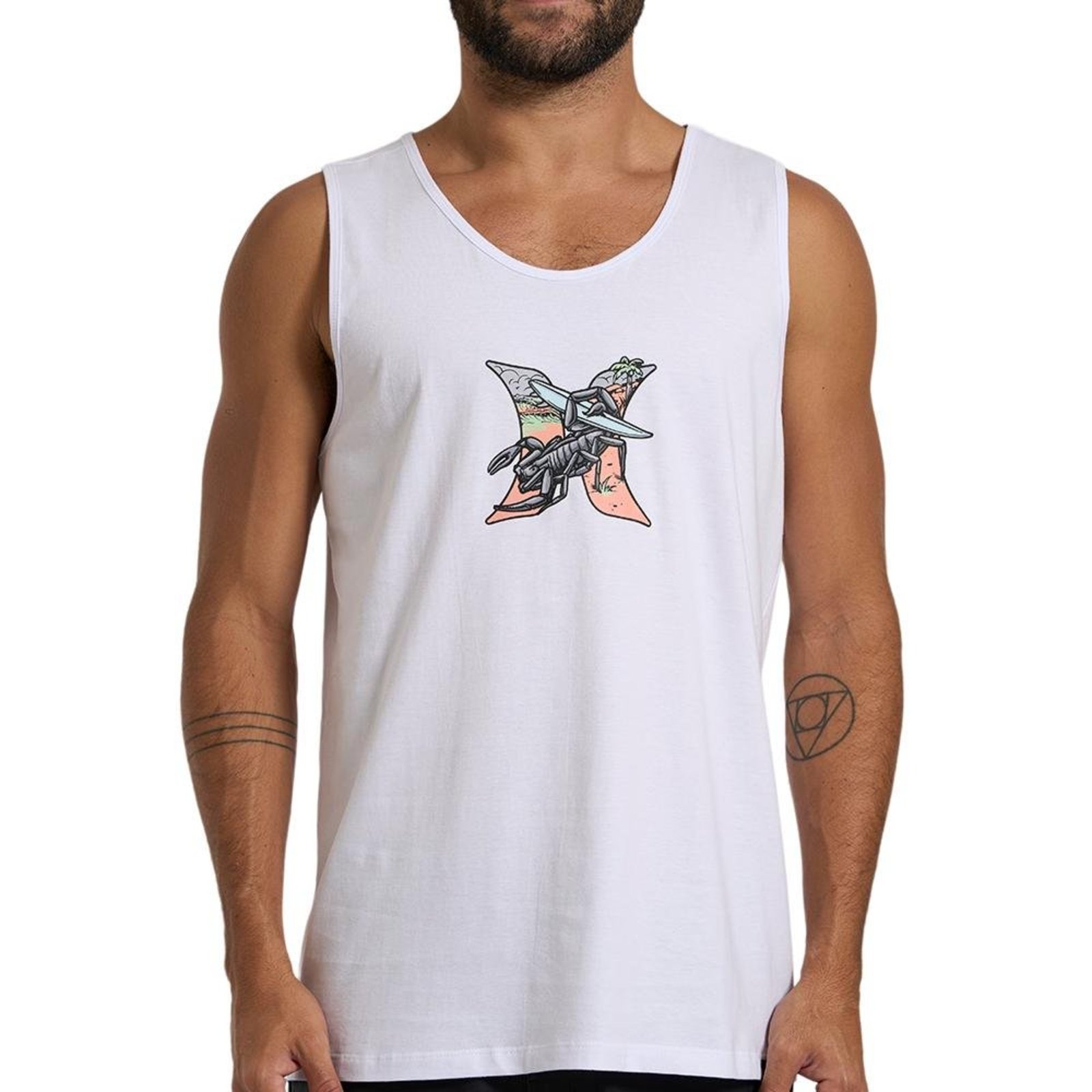 Regata Hurley Scorpion WT26 Masculina Branco