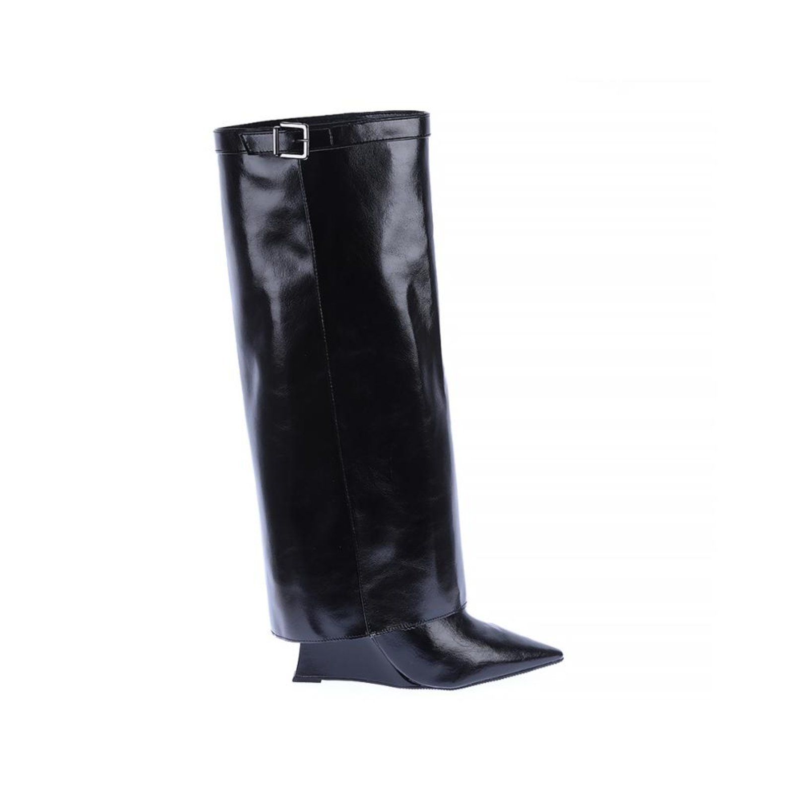 Faby - Bota Feminina 2 em 1 Salto Alto Preta Preto