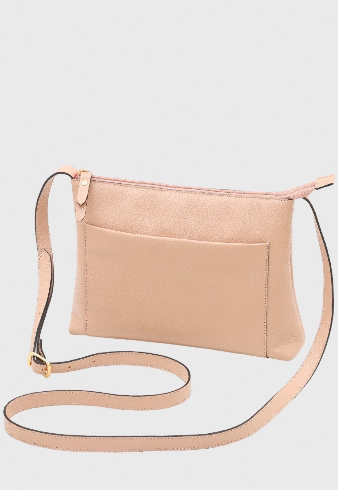 Bolsa Transversal Couro Mariart Orquídea Creme