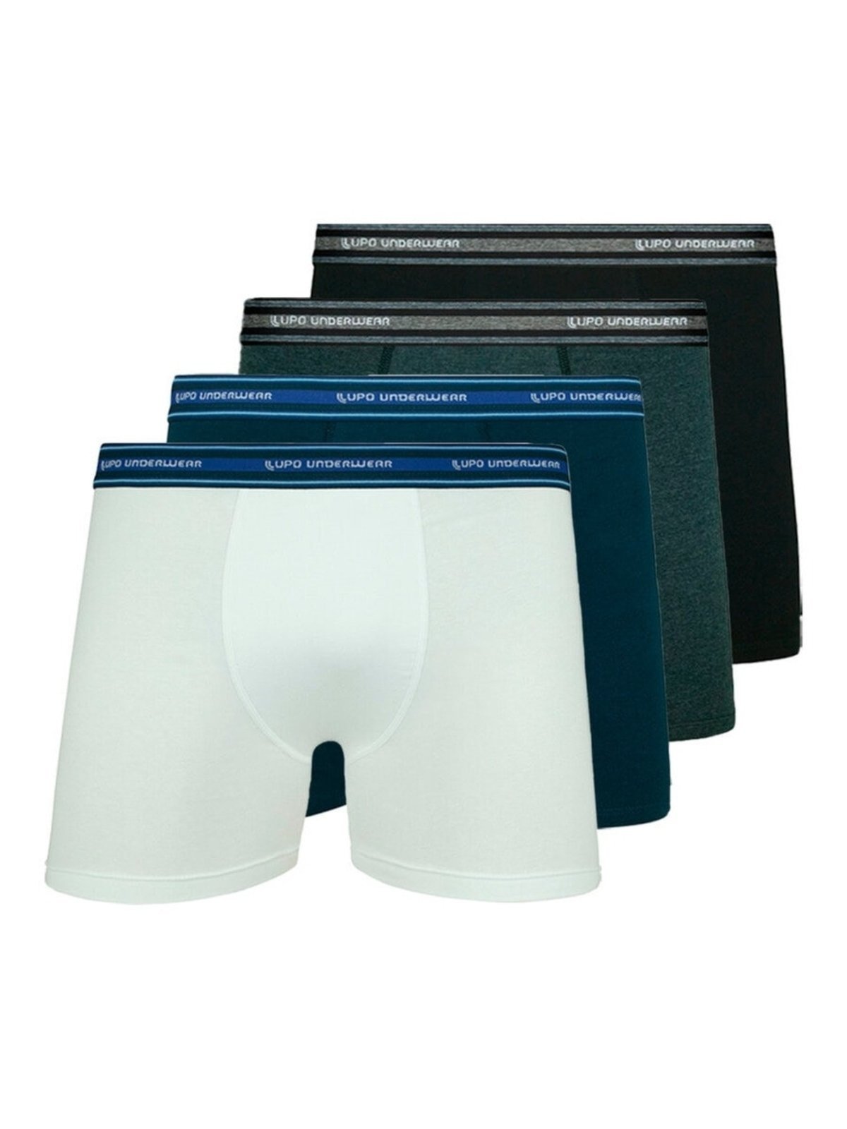 Kit com 4 Cuecas Boxer Lupo 523-088 Branco